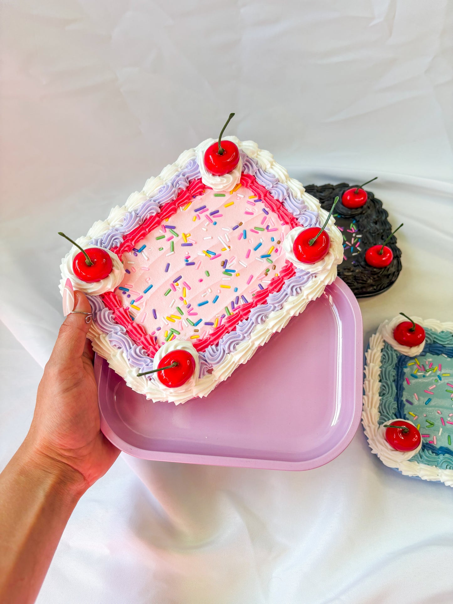 Fake Cake Rolling Tray with a Magnetic Lid