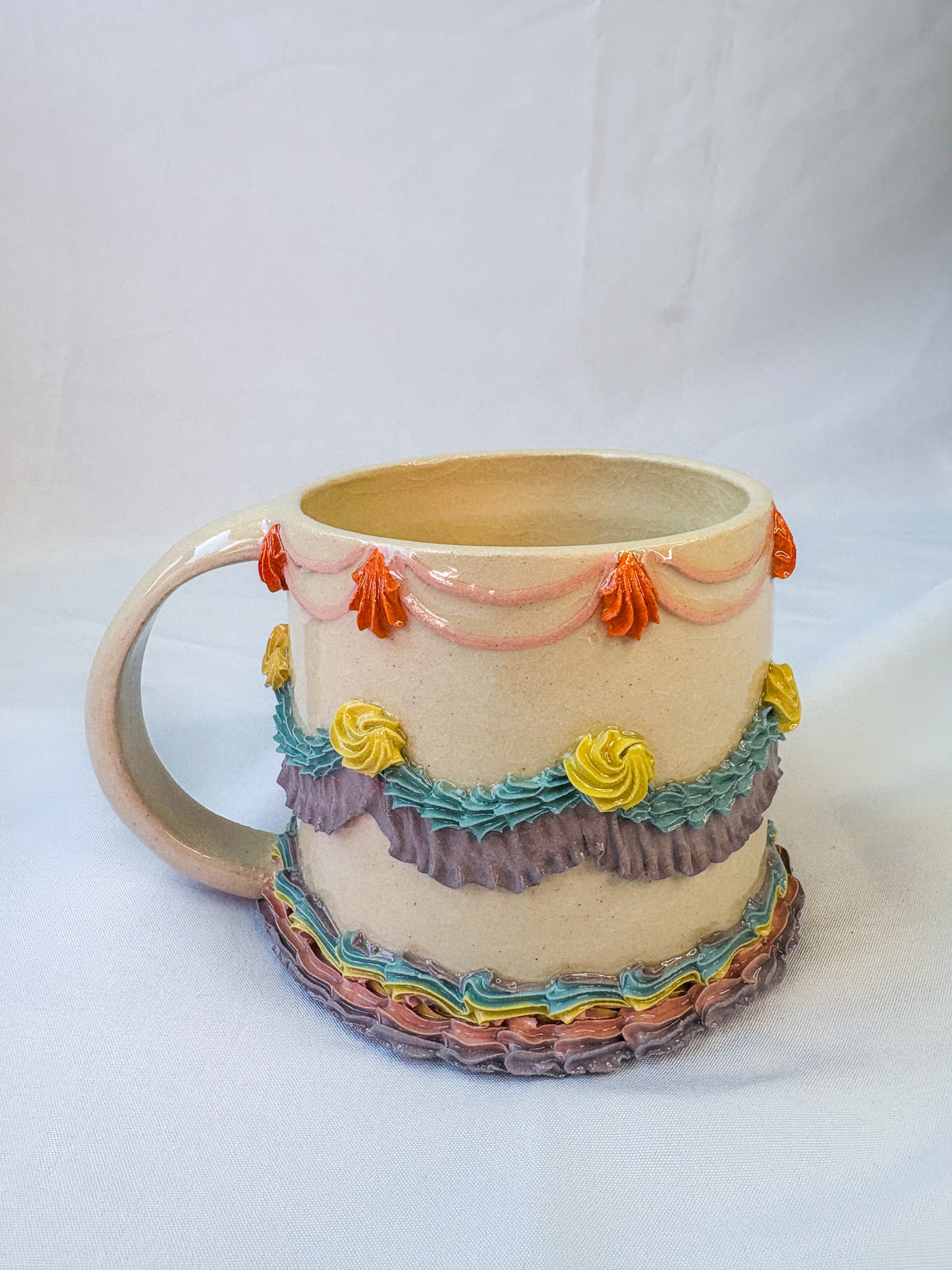 Rainbow Vintage Cake Mug