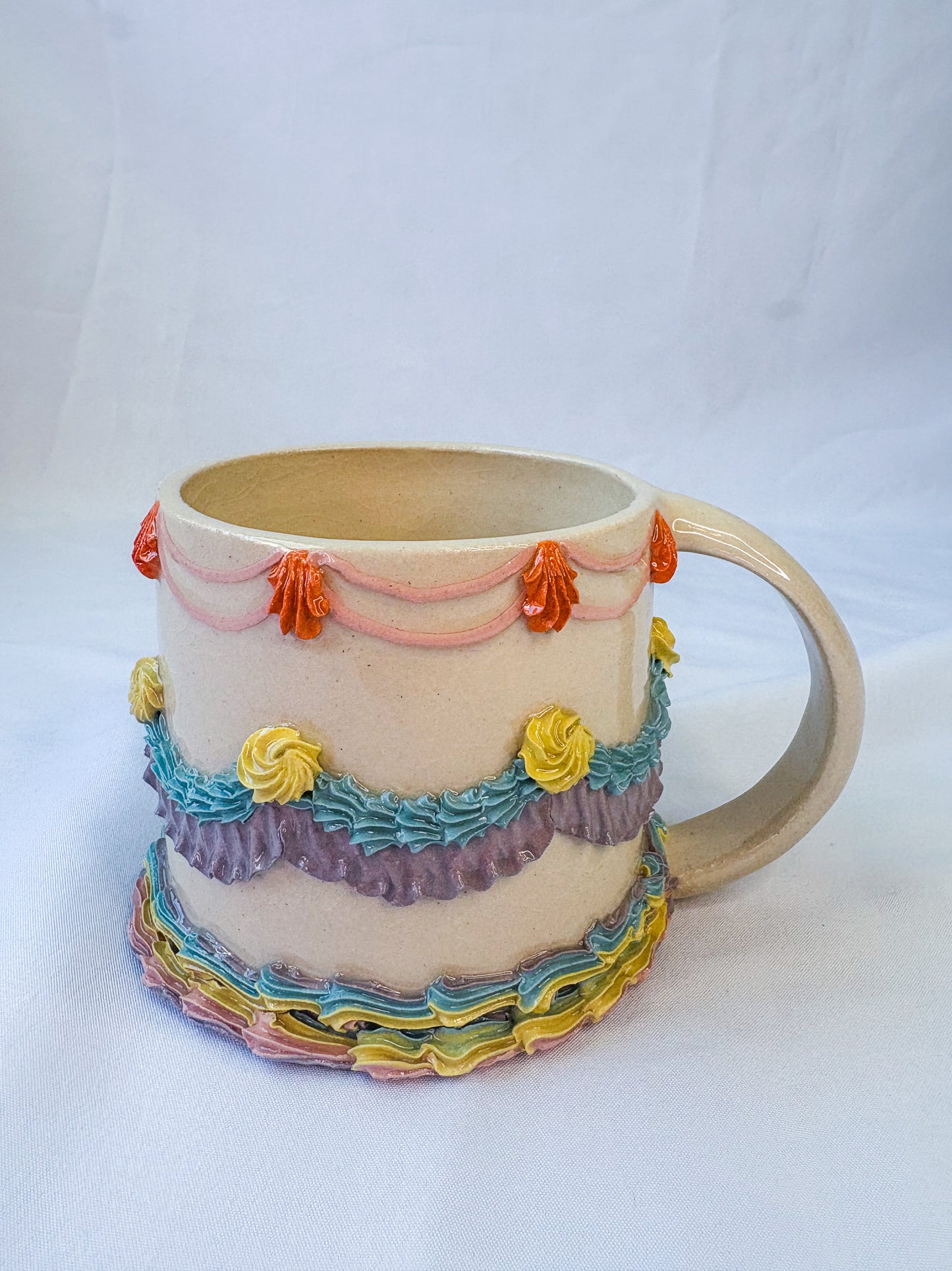 Rainbow Vintage Cake Mug