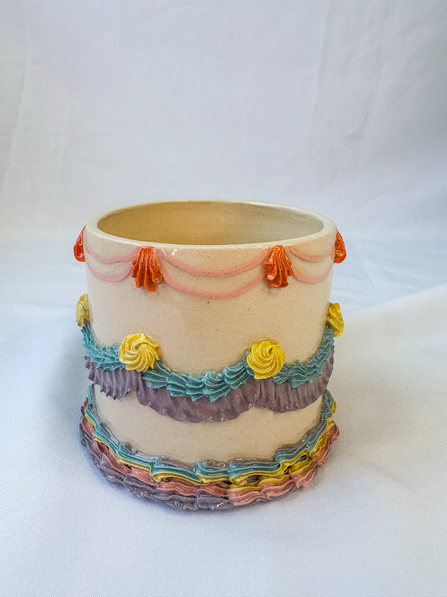 Rainbow Vintage Cake Mug