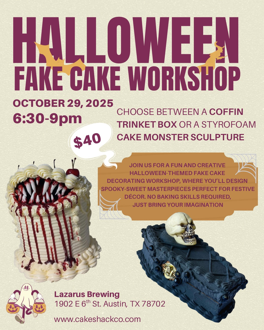 Halloween Fake Cake Workshop