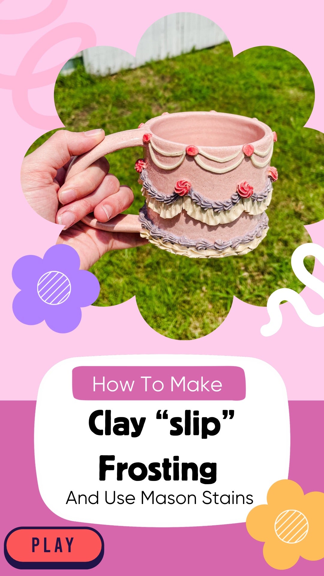 How To Make Clay Slip "Frosting" and Use Mason Stain Video