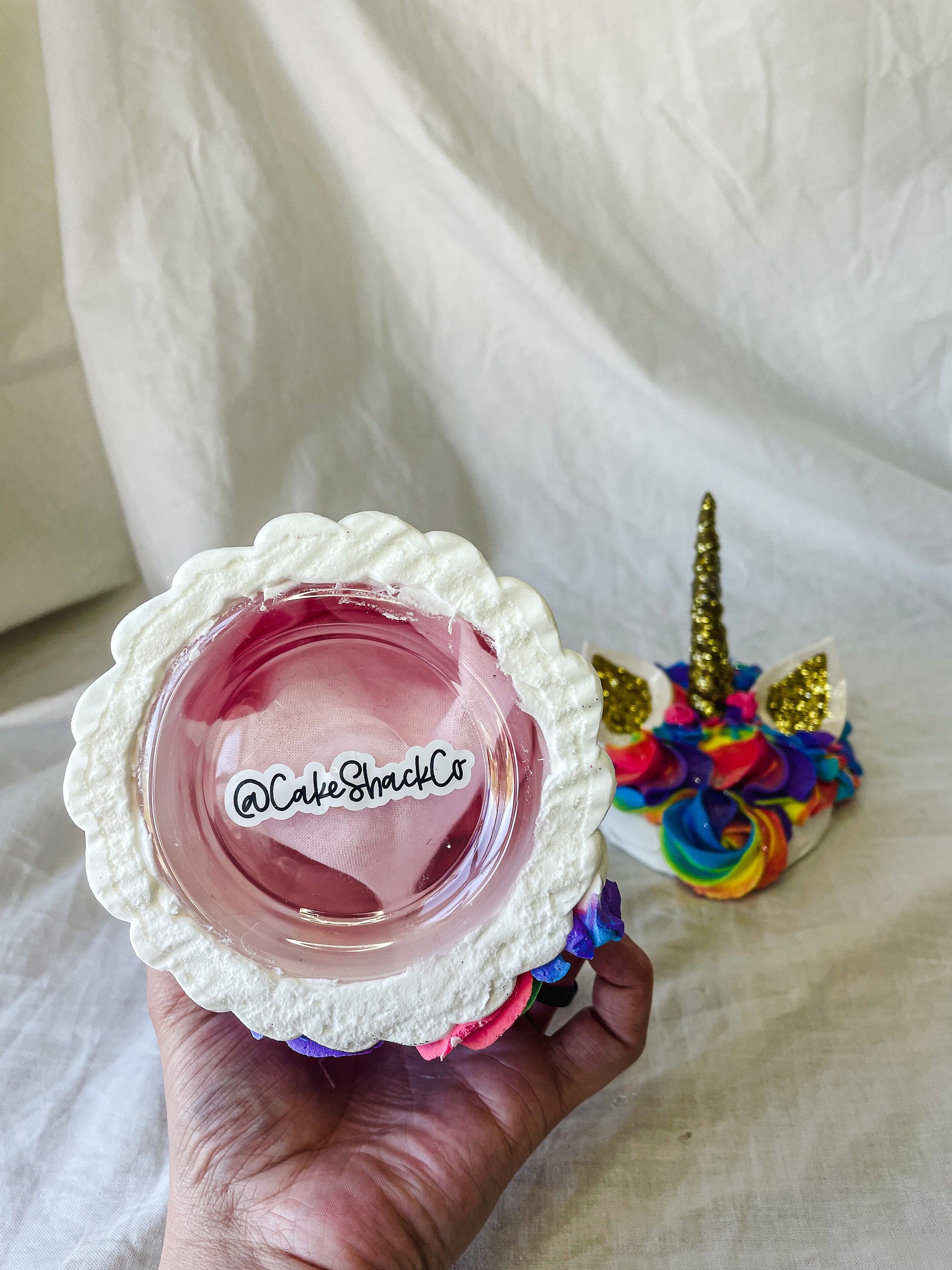 Rainbow Unicorn Fake Cake Box