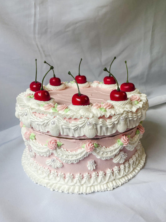 Lambeth Style Pink and White Fake Cake Box