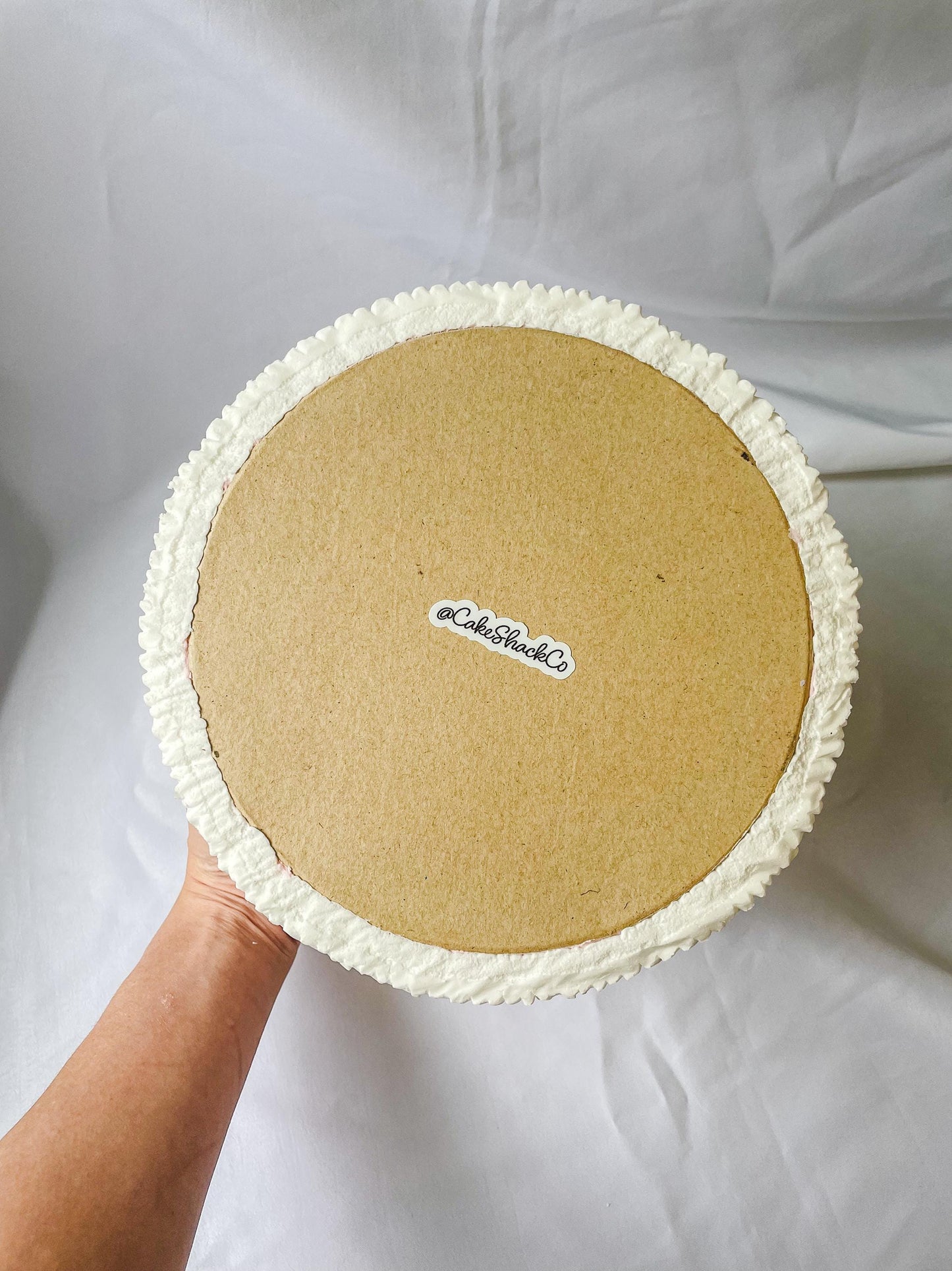 Lambeth Style Pink and White Fake Cake Box