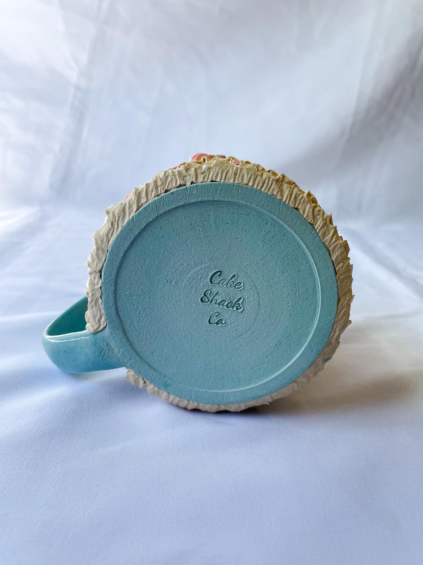 Light Blue and Pink Cake Mug