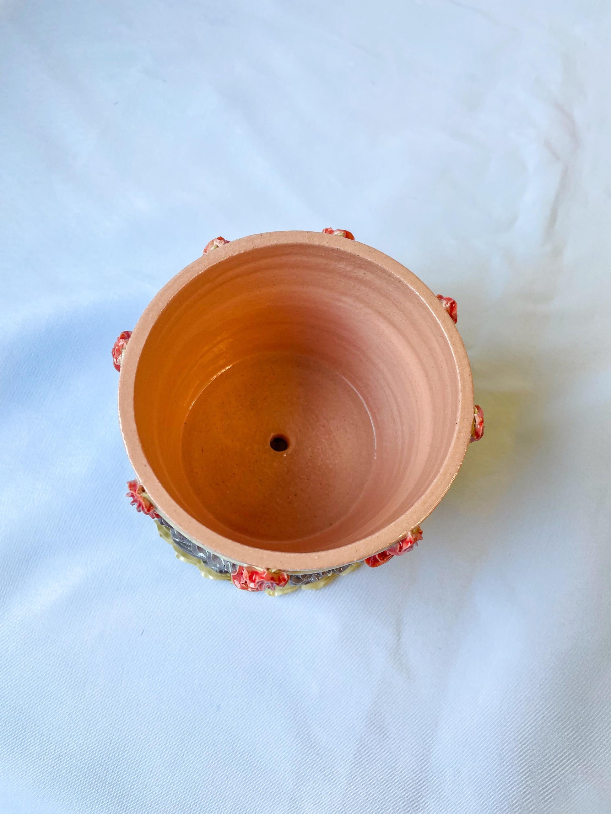 Pink and Purple Ceramic Cake Planter