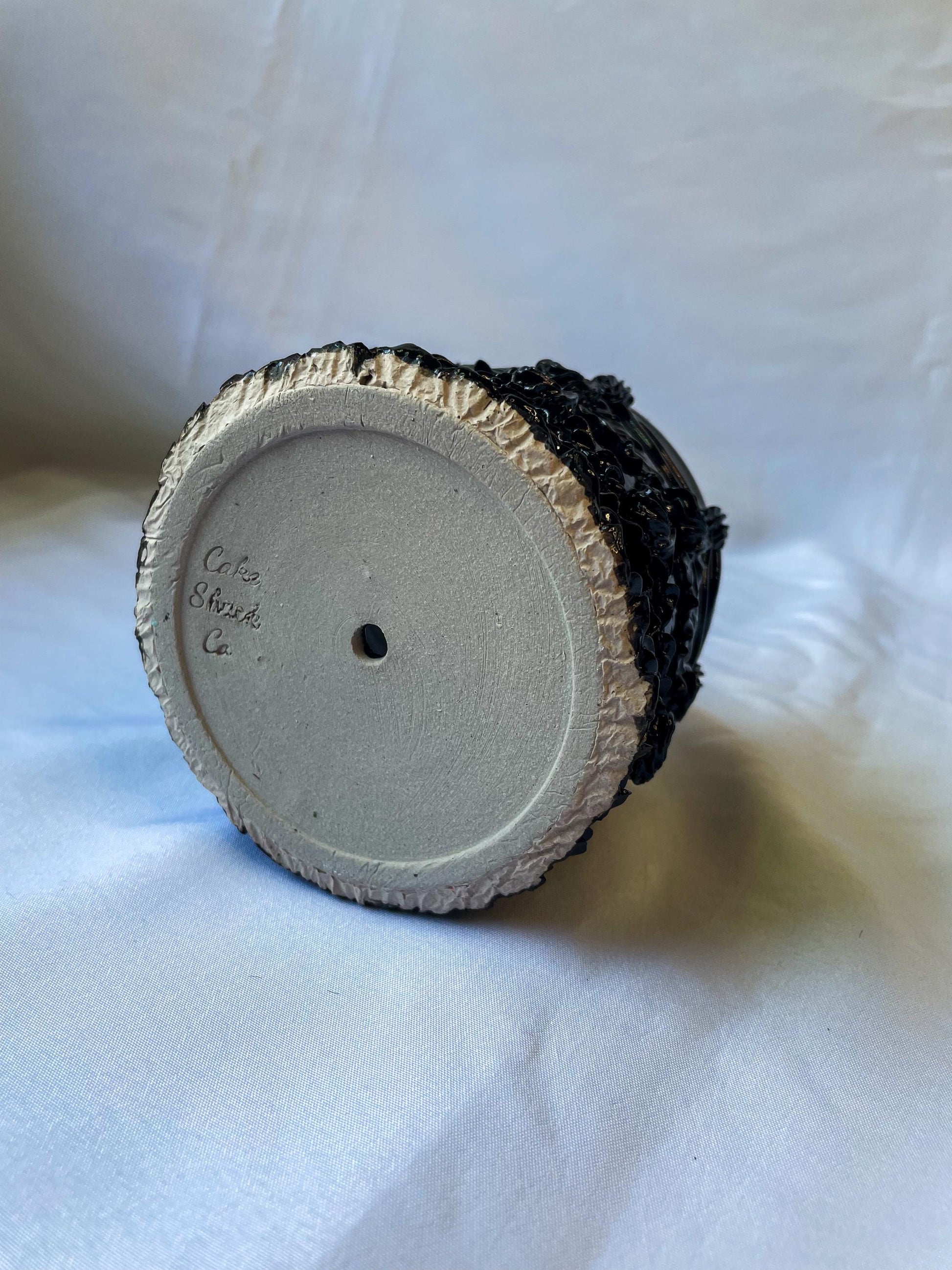 Gothic Black Ceramic Cake Planter