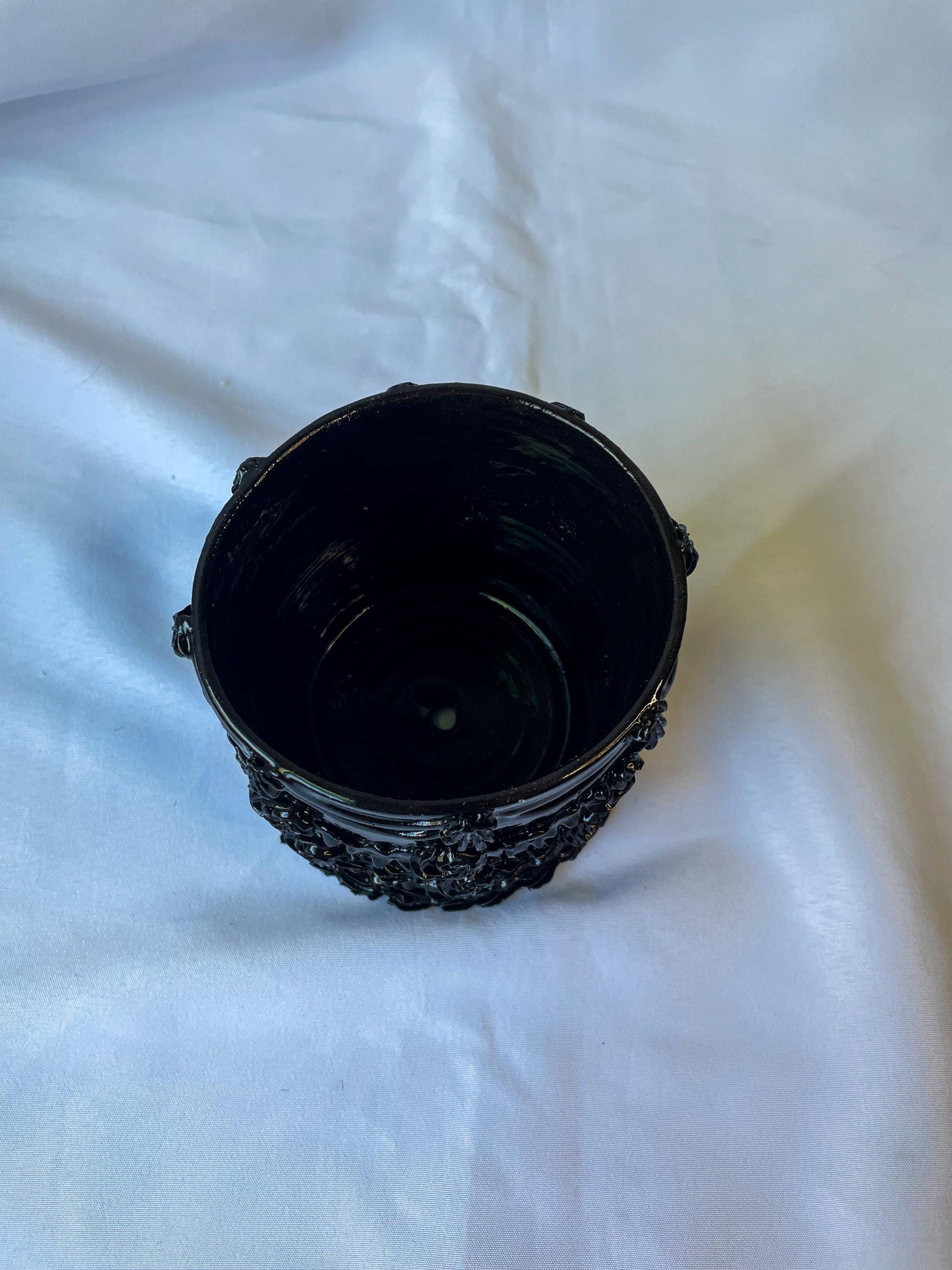 Gothic Black Ceramic Cake Planter