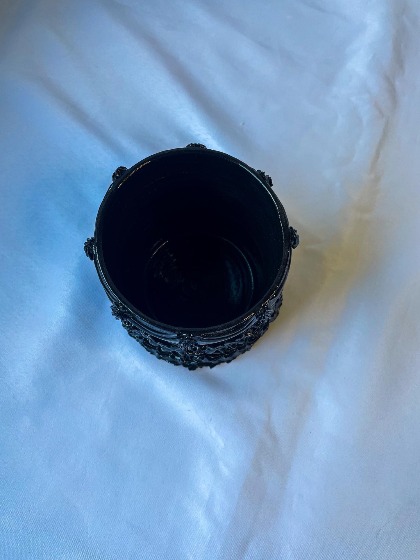 Gothic Black Ceramic Cake Vase