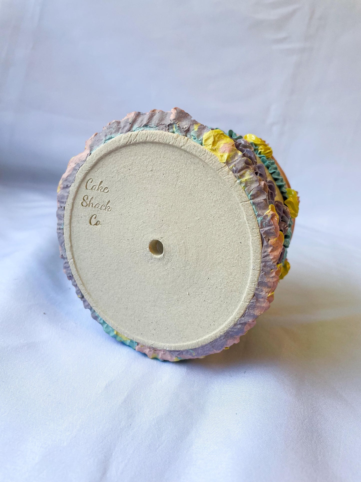 Rainbow Ceramic Cake Planter