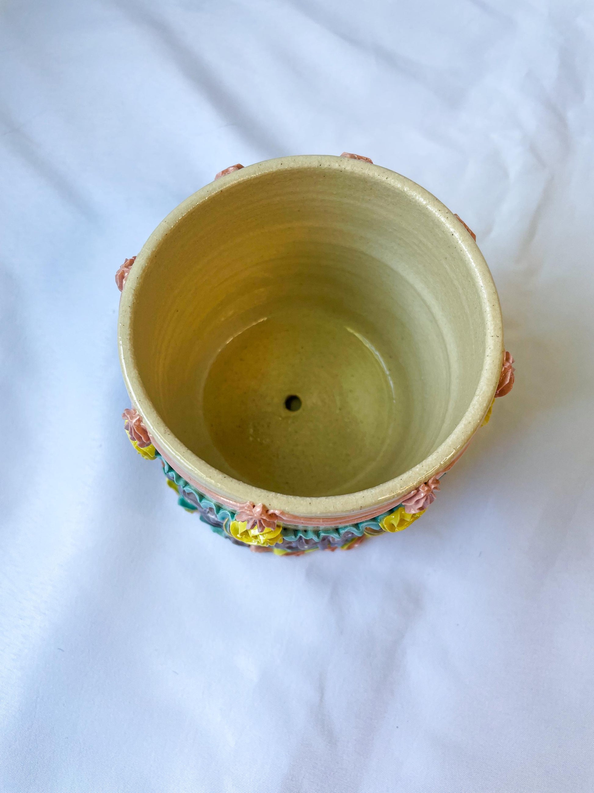 Rainbow Ceramic Cake Planter