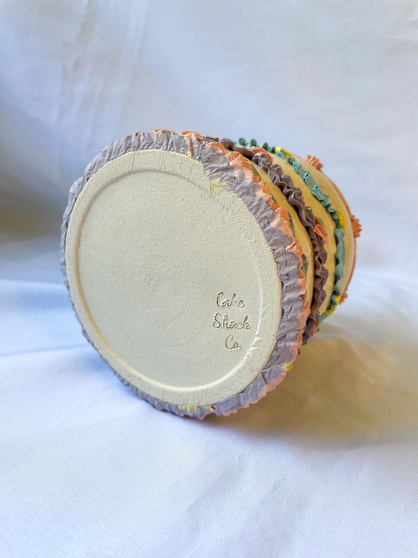 Rainbow Ceramic Cake Vase