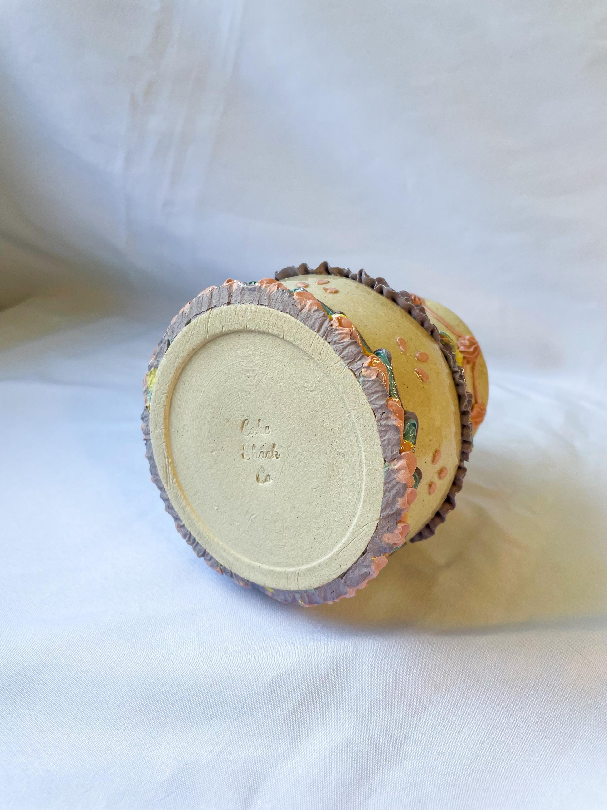 Rainbow Ceramic Cake Vase