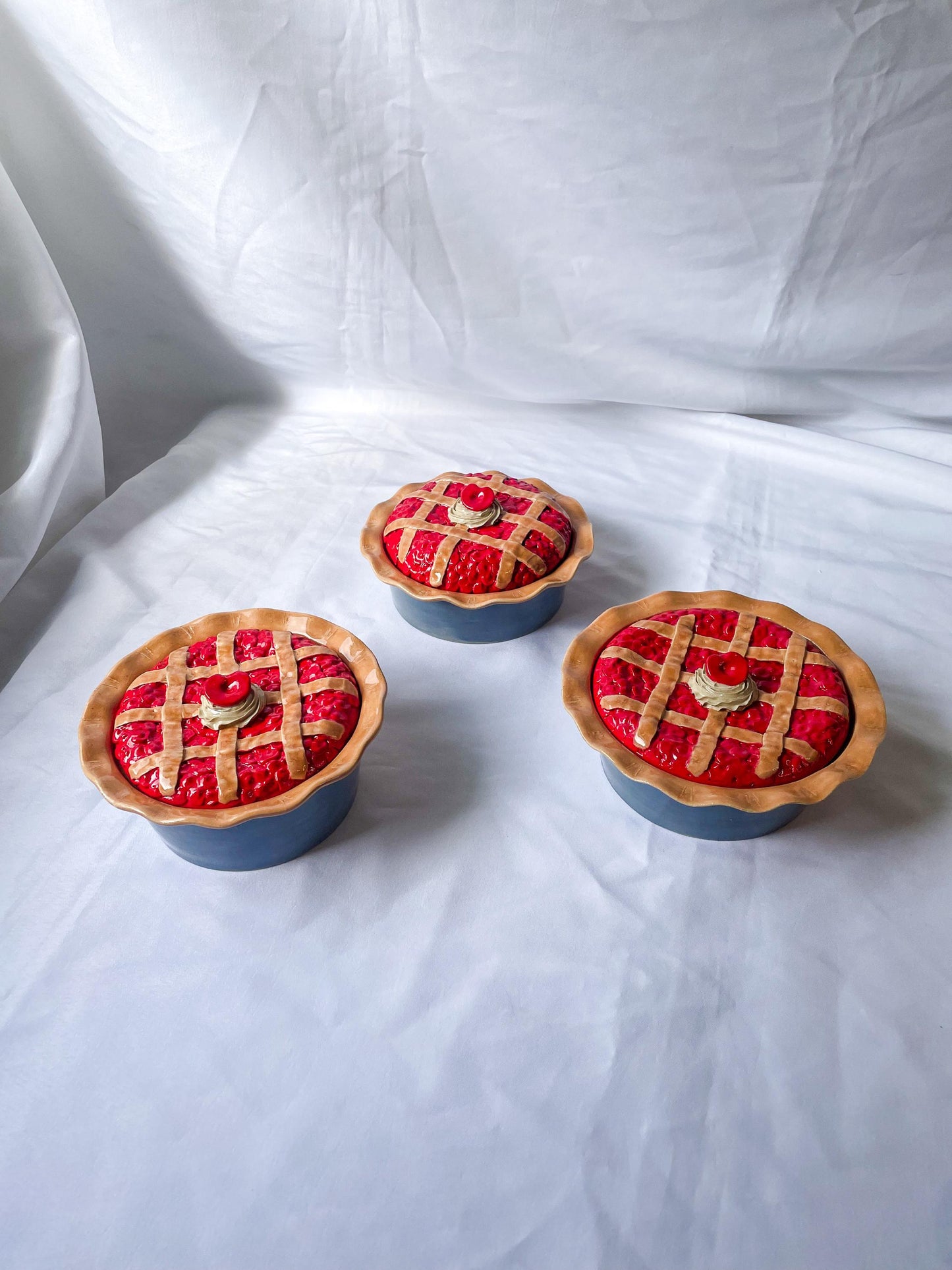 Ceramic Cherry Pie Jars