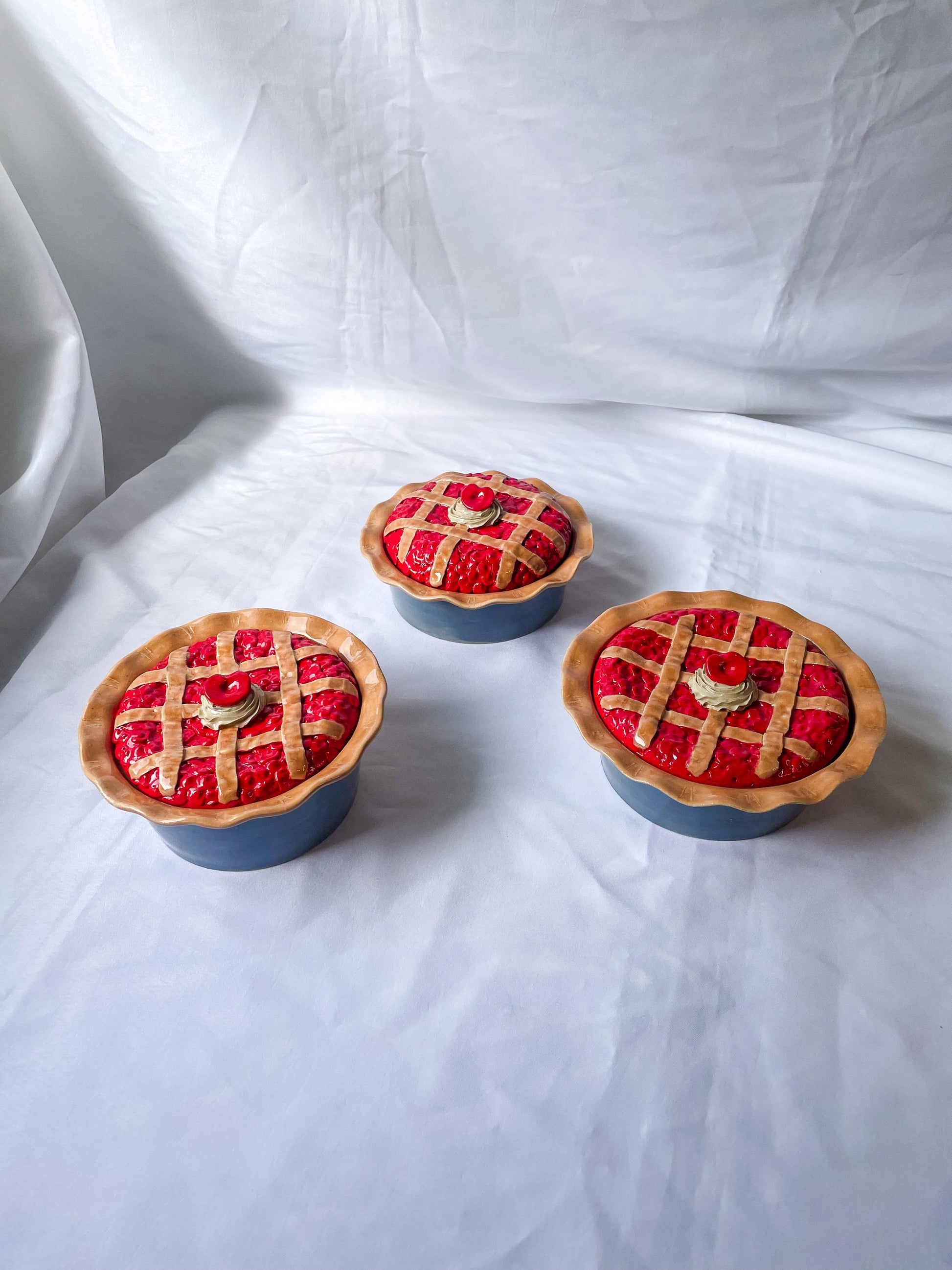 Ceramic Cherry Pie Jars