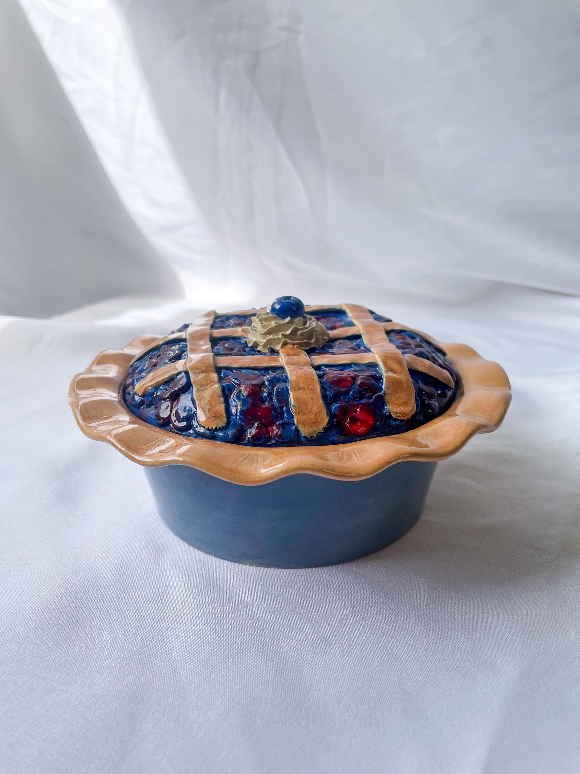 Ceramic Blueberry Pie Jars