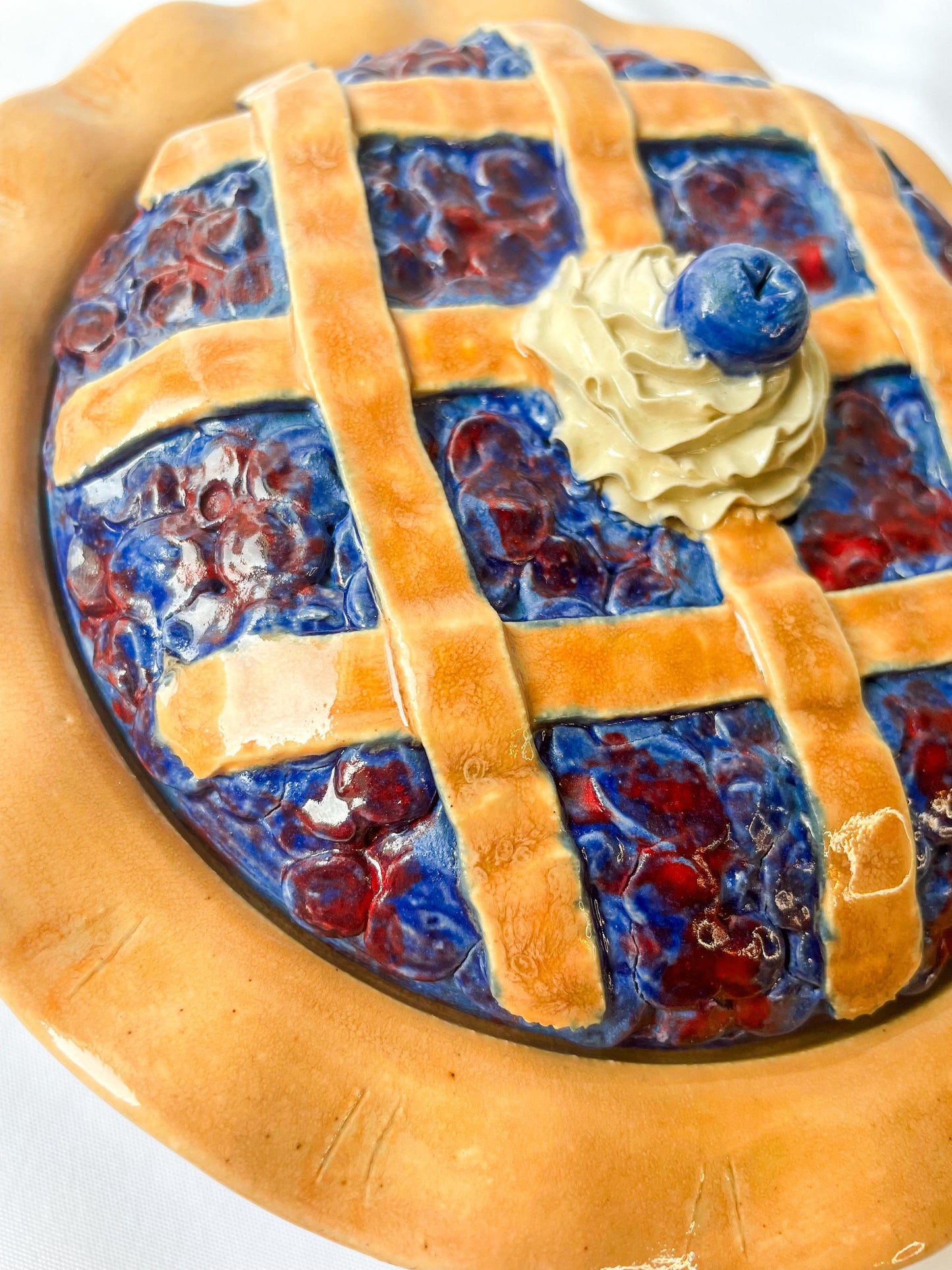 Ceramic Blueberry Pie Jars