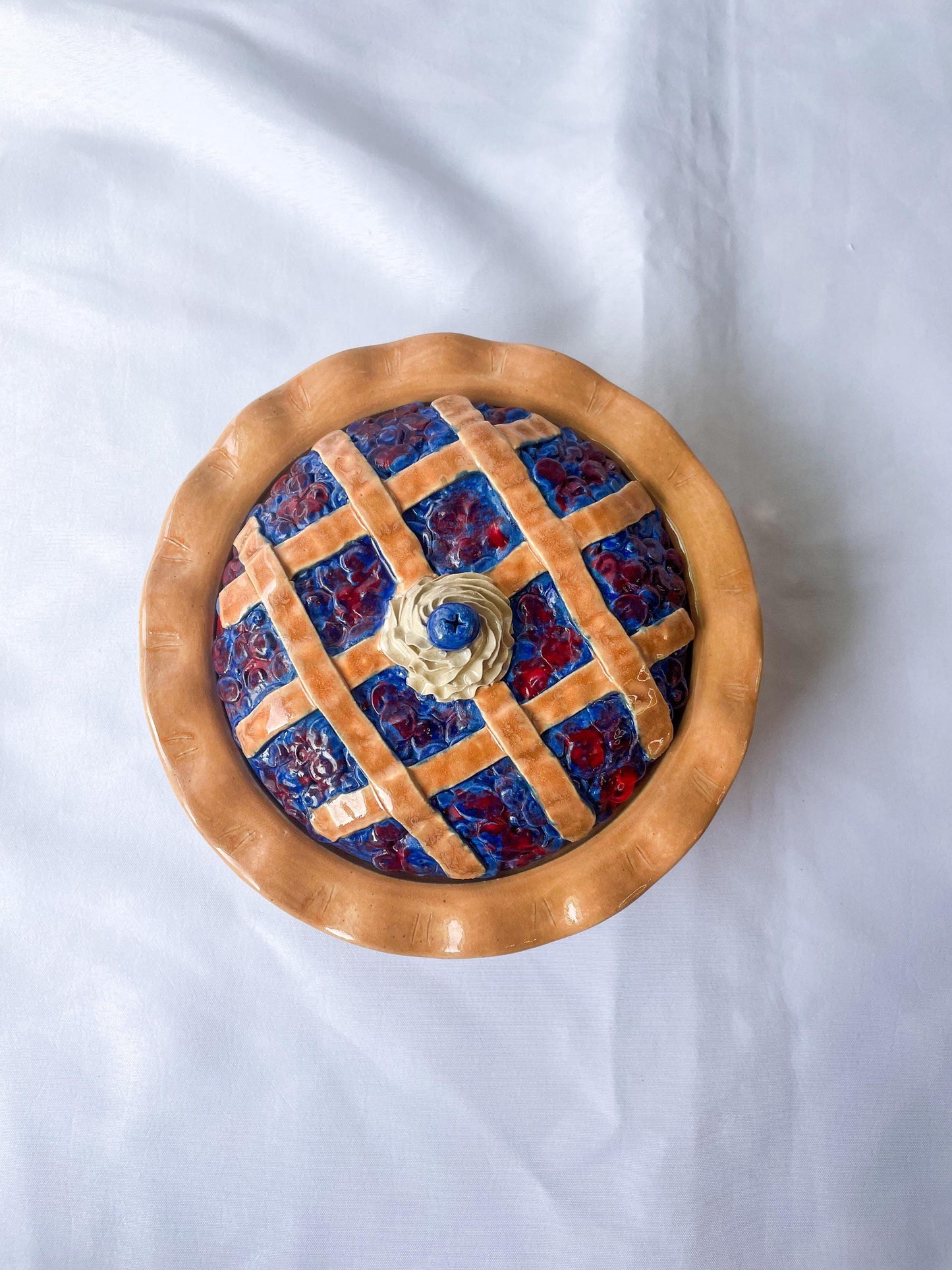 Ceramic Blueberry Pie Jars