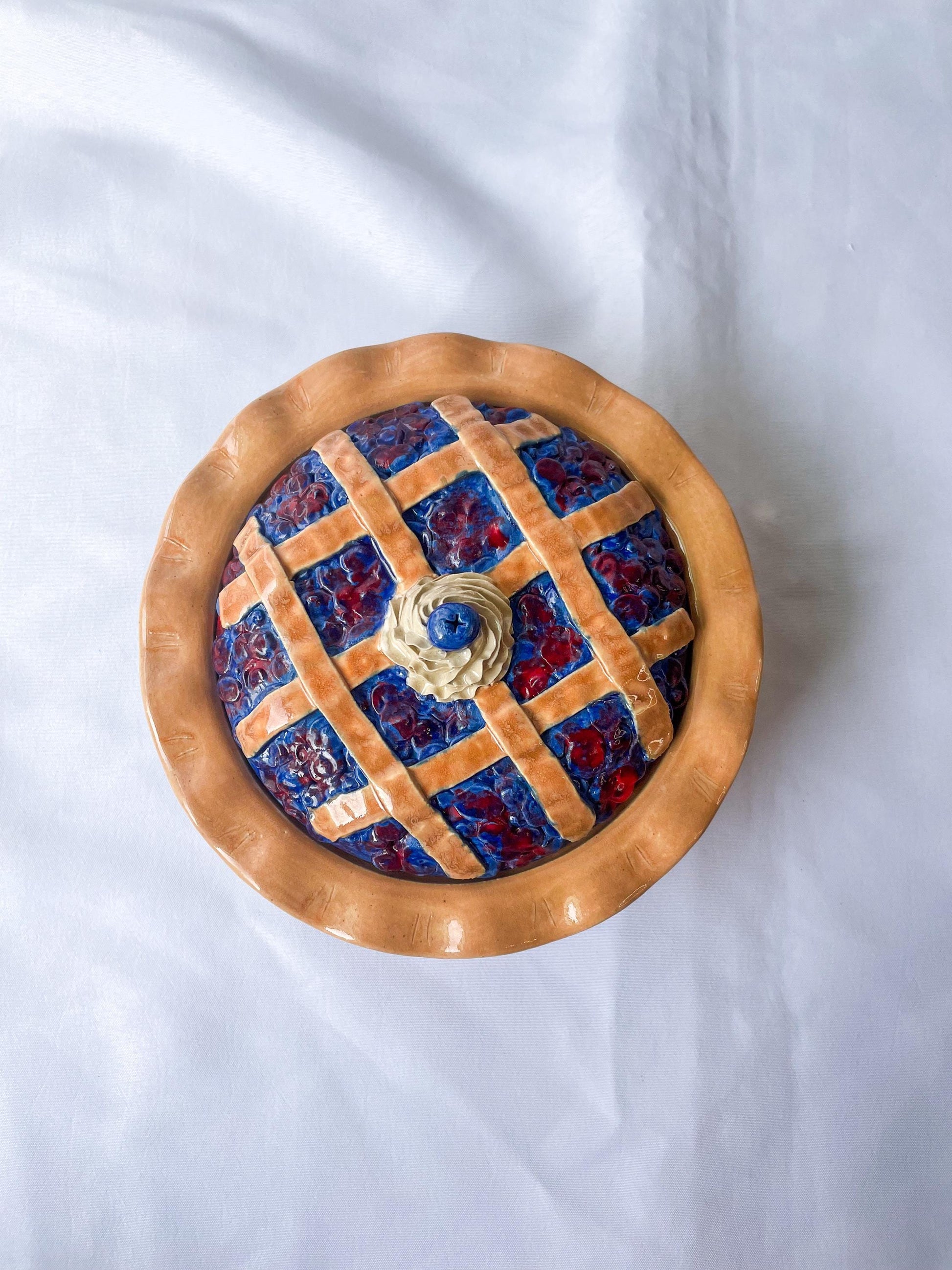 Ceramic Blueberry Pie Jars