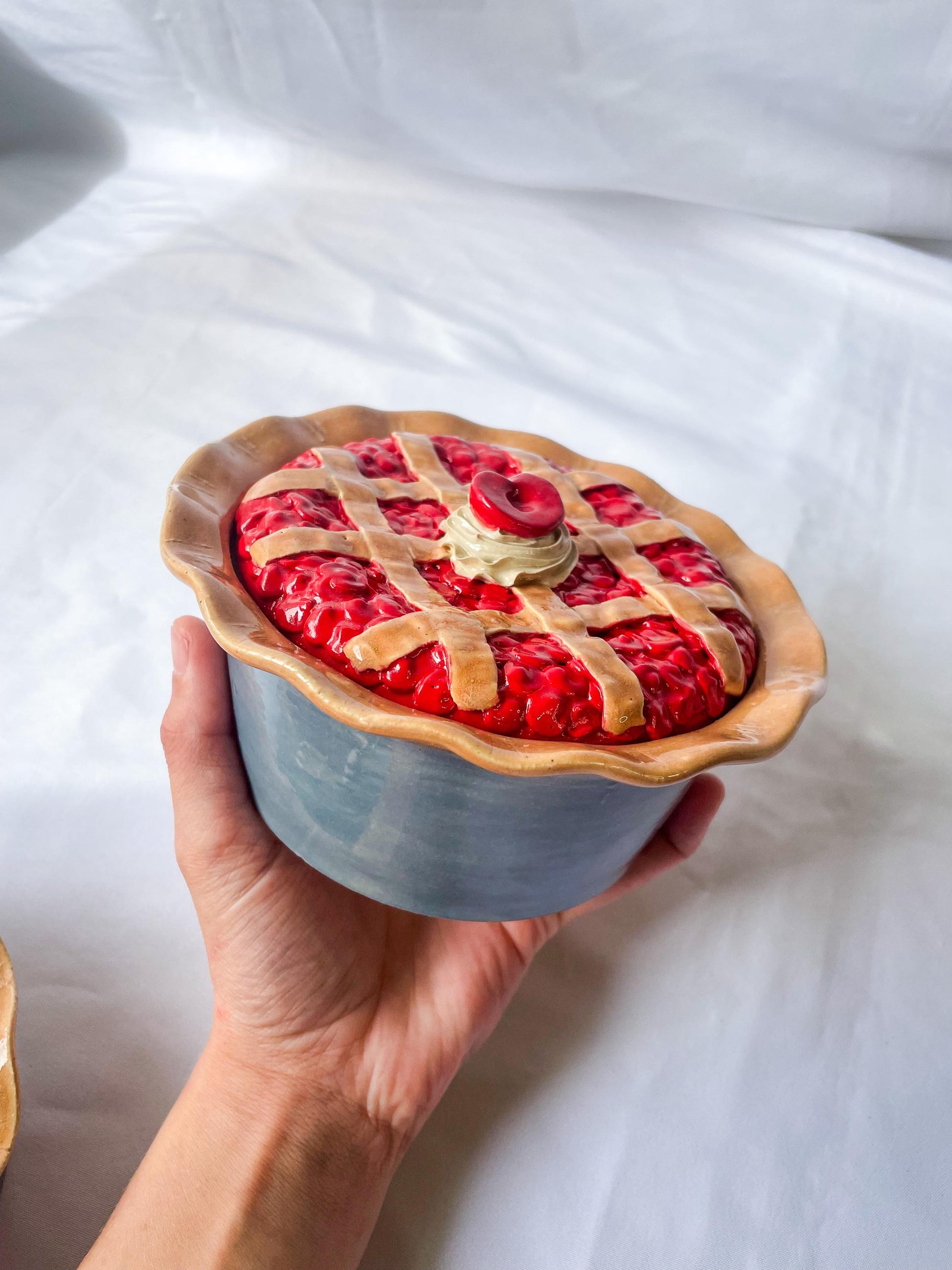 Ceramic Cherry Pie Jars