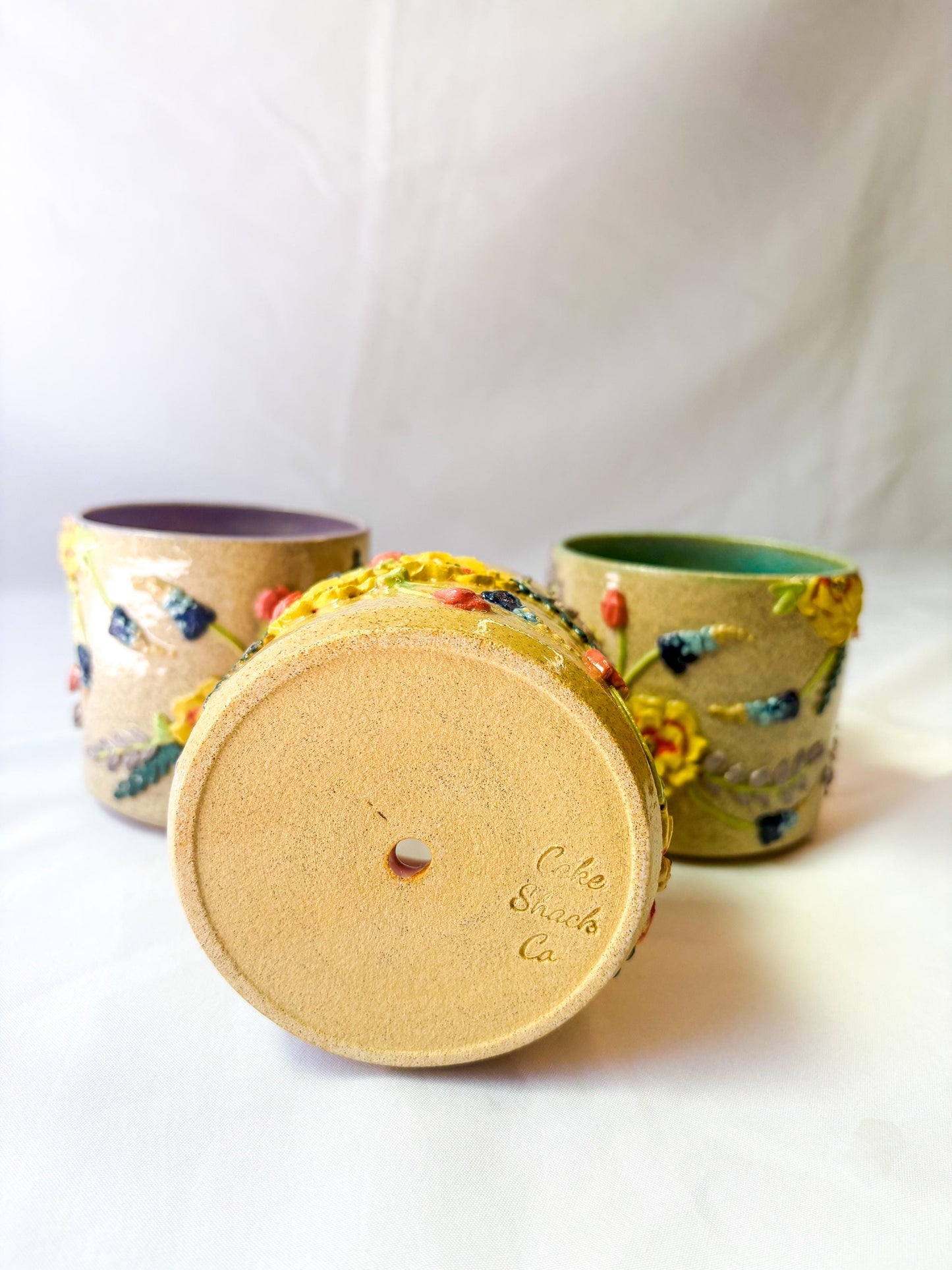 Ceramic Wildflower Inspired Planters