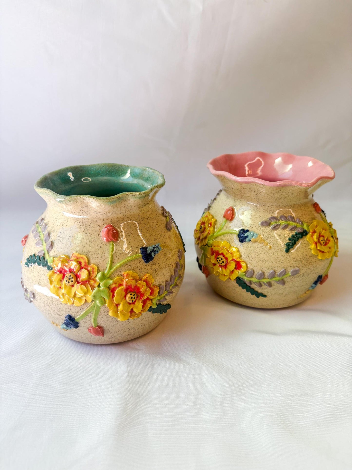 Ceramic Texas Wildflower Inspired Vases