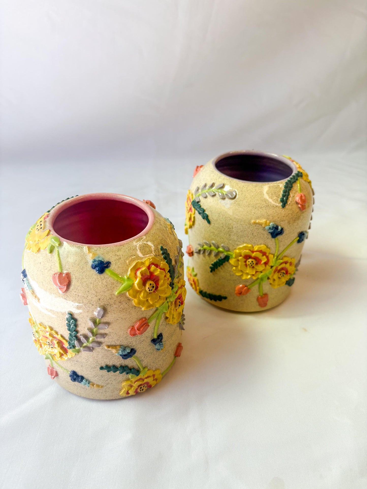 Ceramic Texas Wildflower Inspired Vases