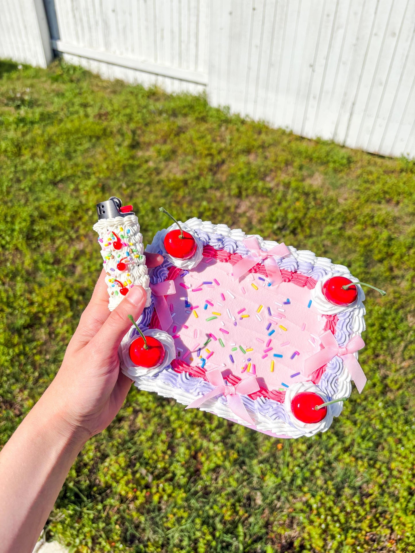 Fake Cake Decorative Tray with a Magnetic Lid