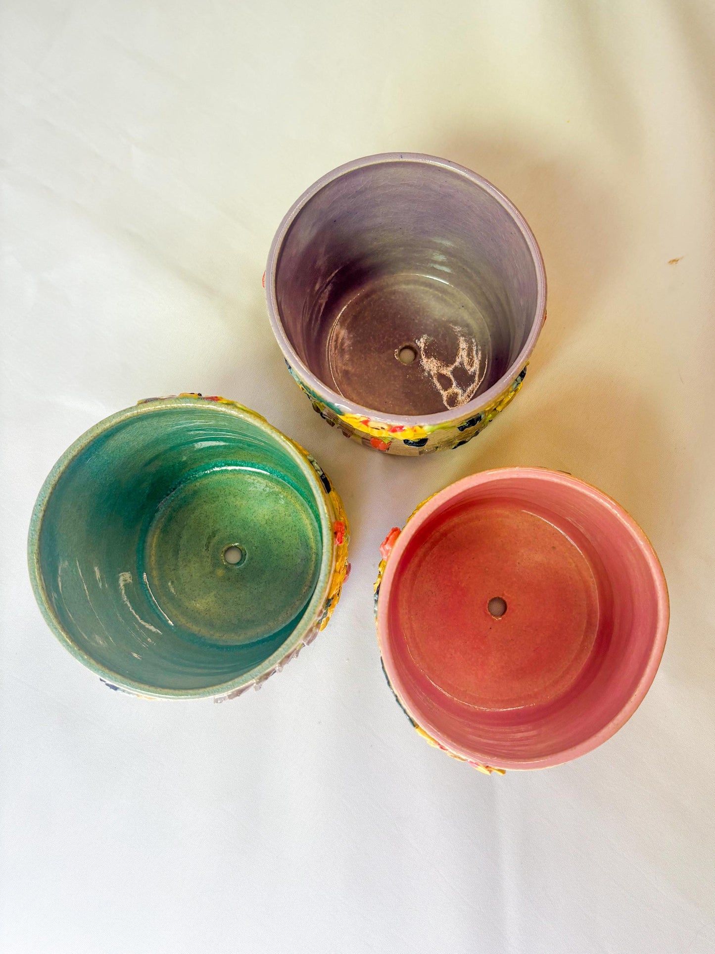 Ceramic Wildflower Inspired Planters
