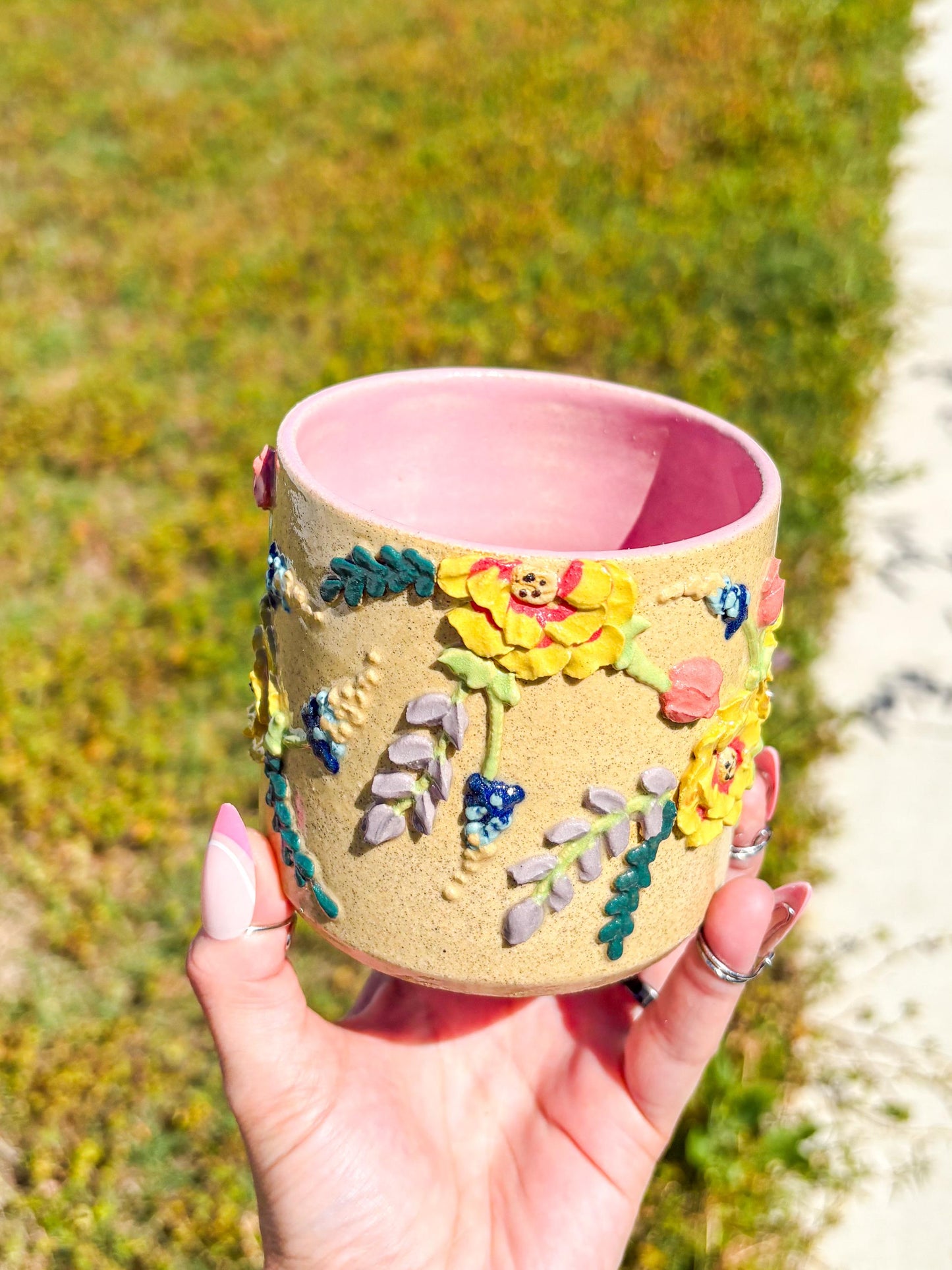 Ceramic Wildflower Inspired Planters