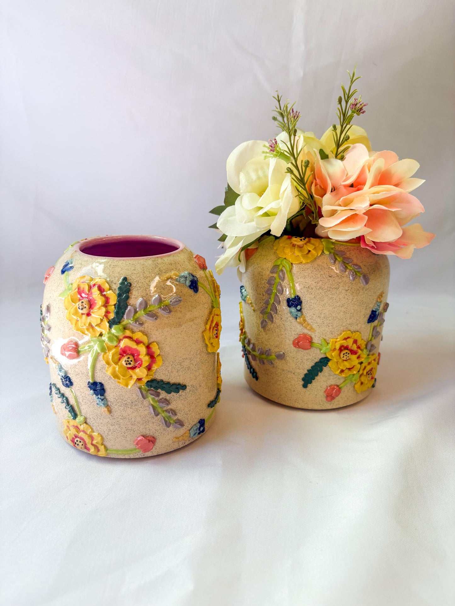 Ceramic Texas Wildflower Inspired Vases