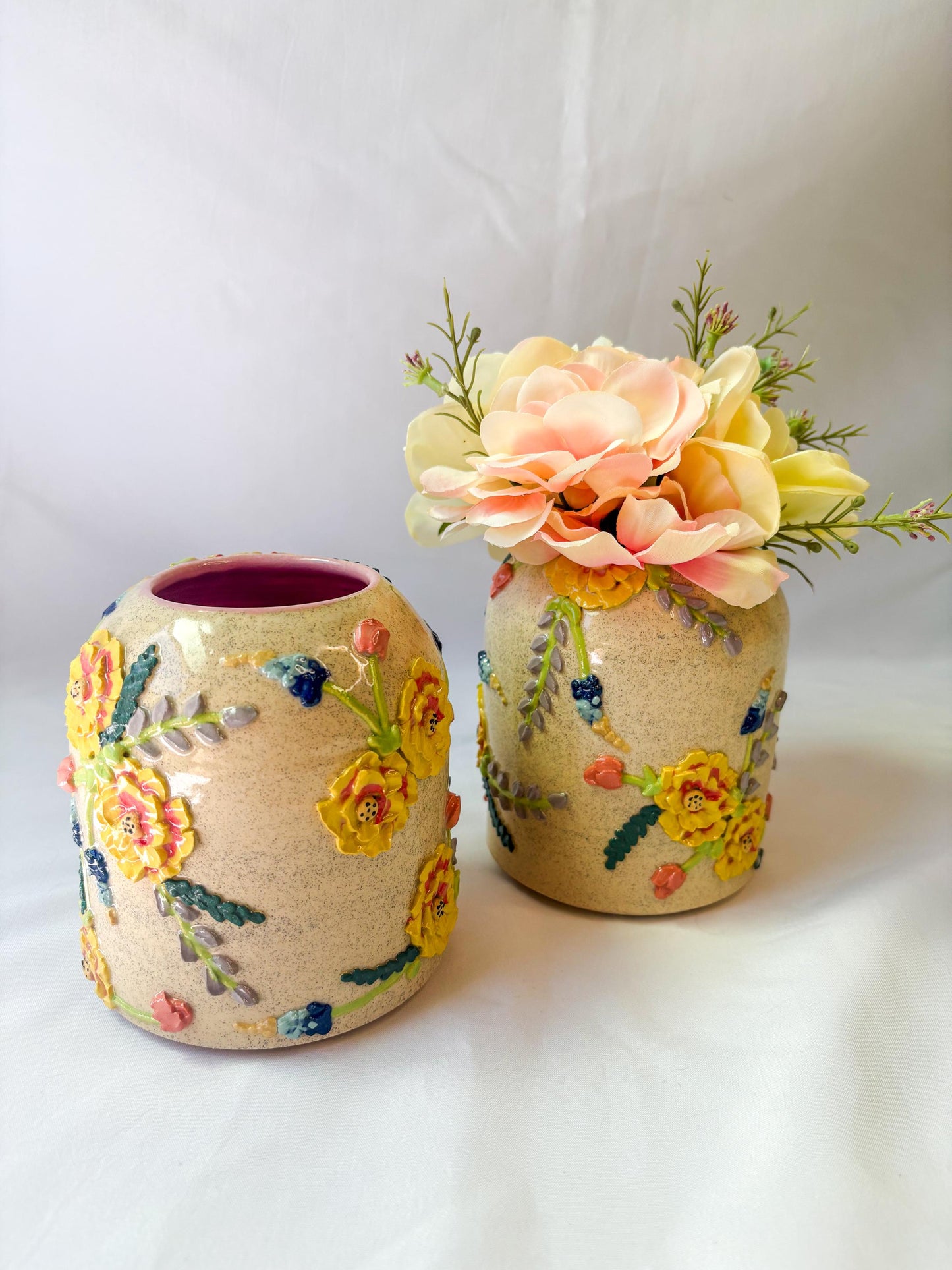 Ceramic Texas Wildflower Inspired Vases