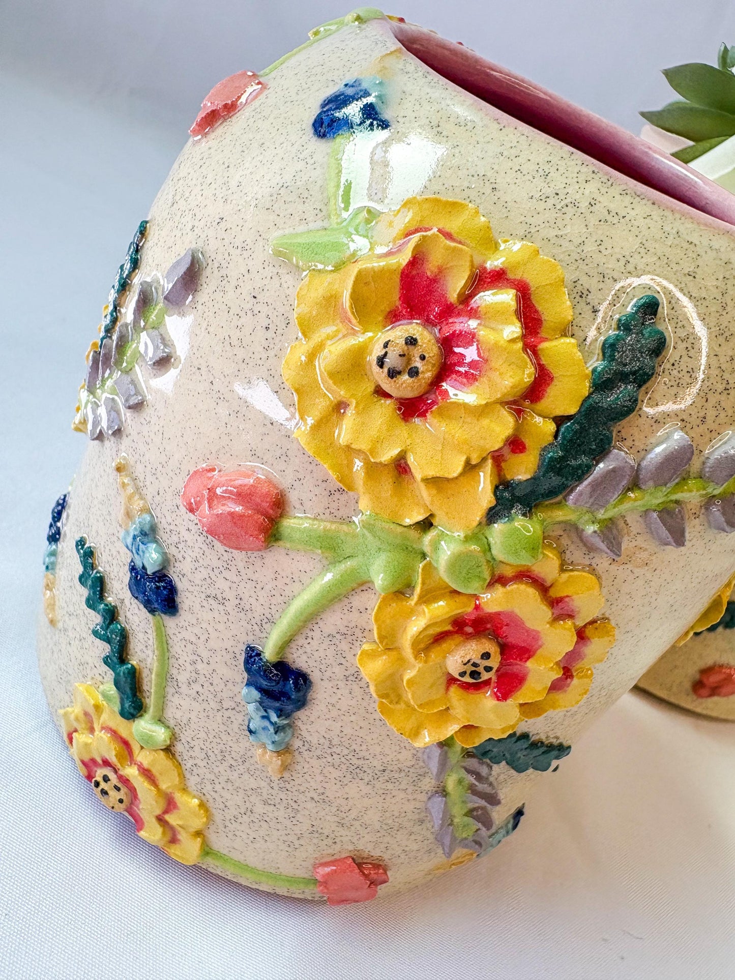 Ceramic Texas Wildflower Inspired Vases