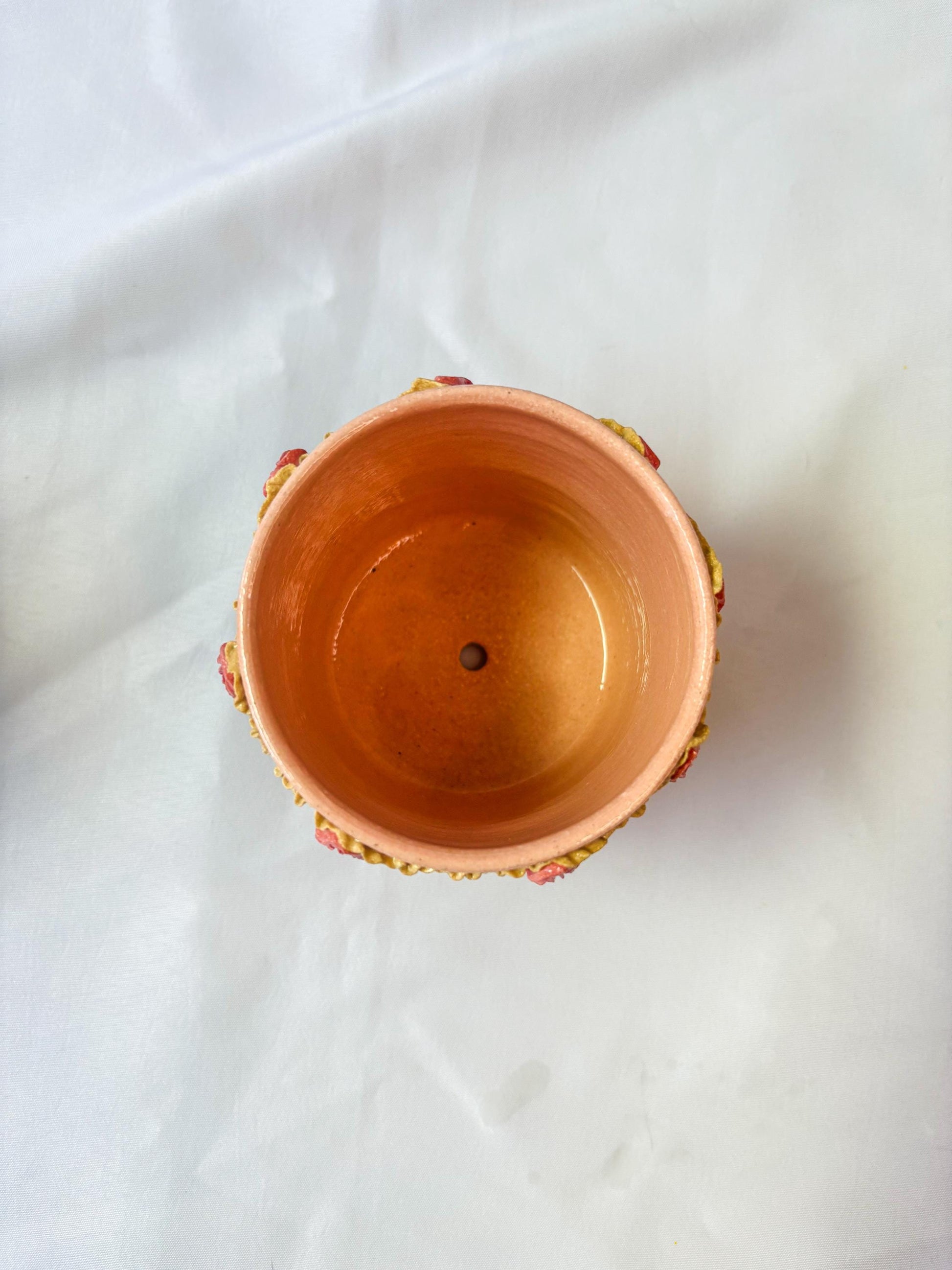 Light Pink and Purple Ceramic Cake Planter