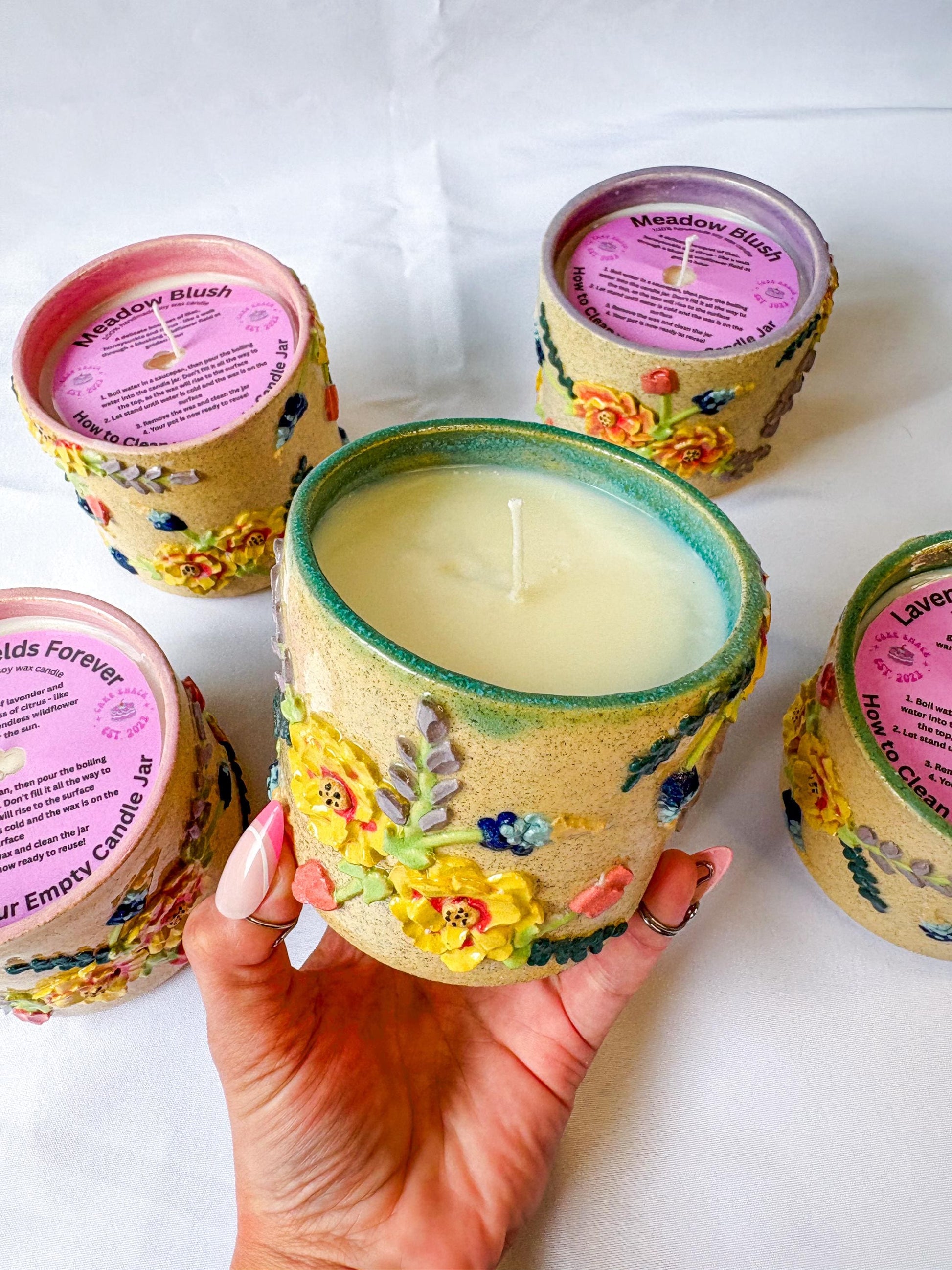 Ceramic Floral Candles