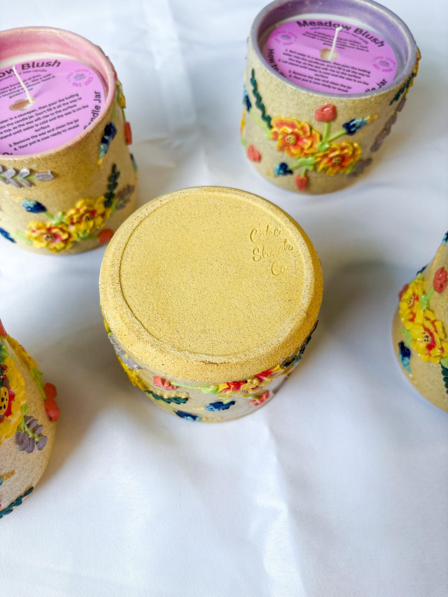 Ceramic Floral Candles