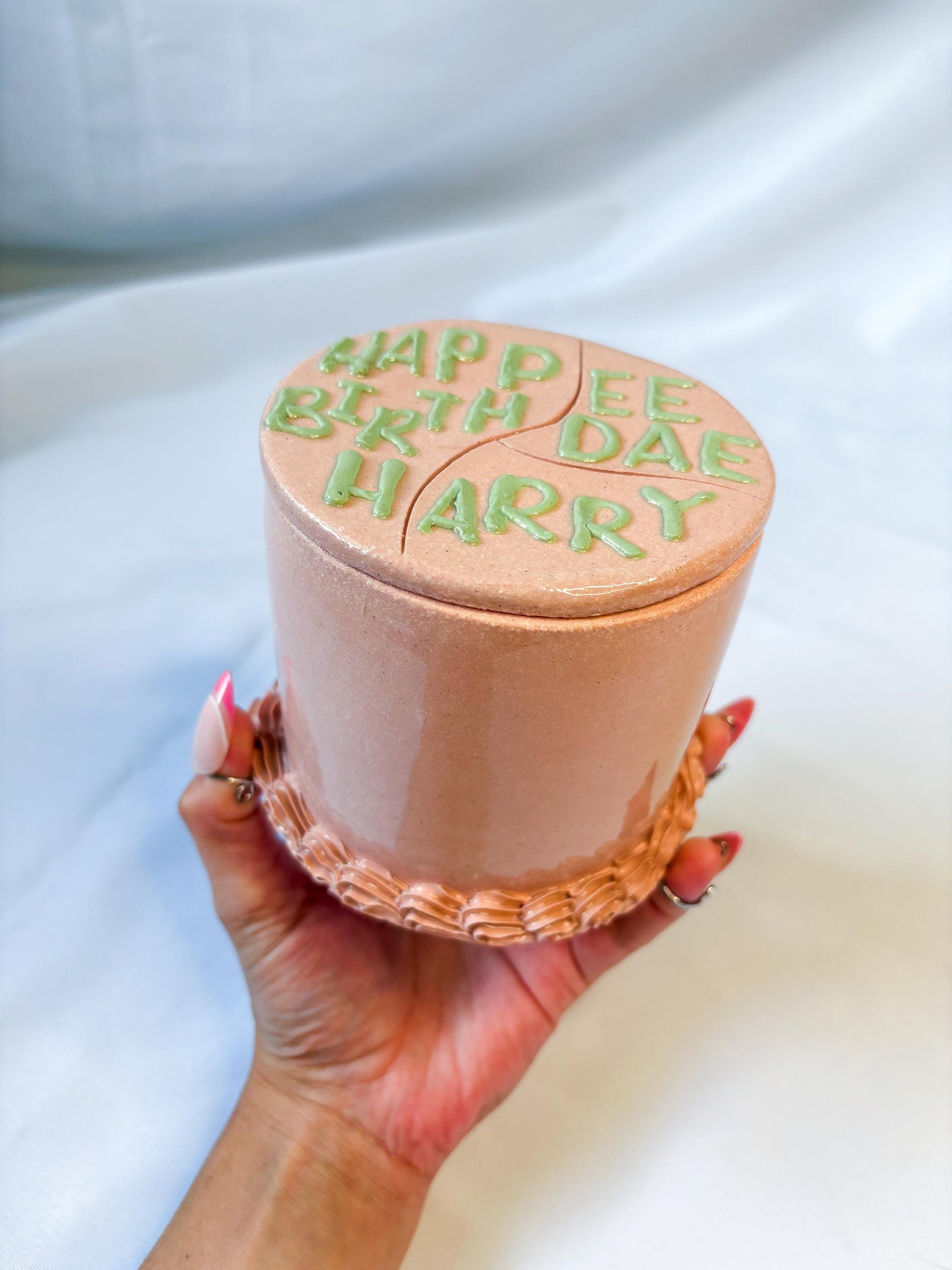 Happee Birthdae Harry Potter Ceramic Cake Jar