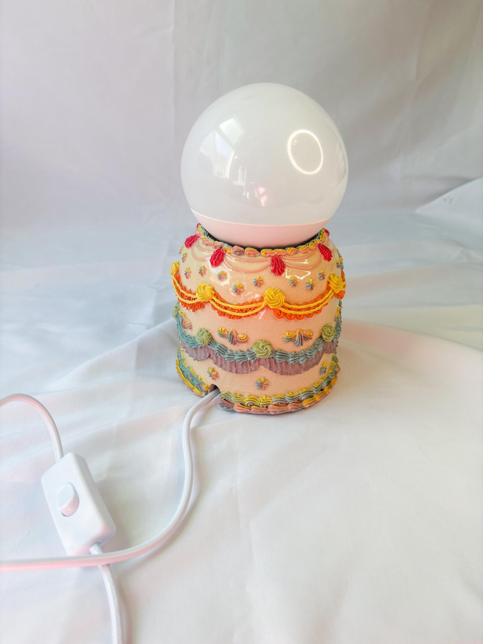 Rainbow Ceramic Cake Table Lamp