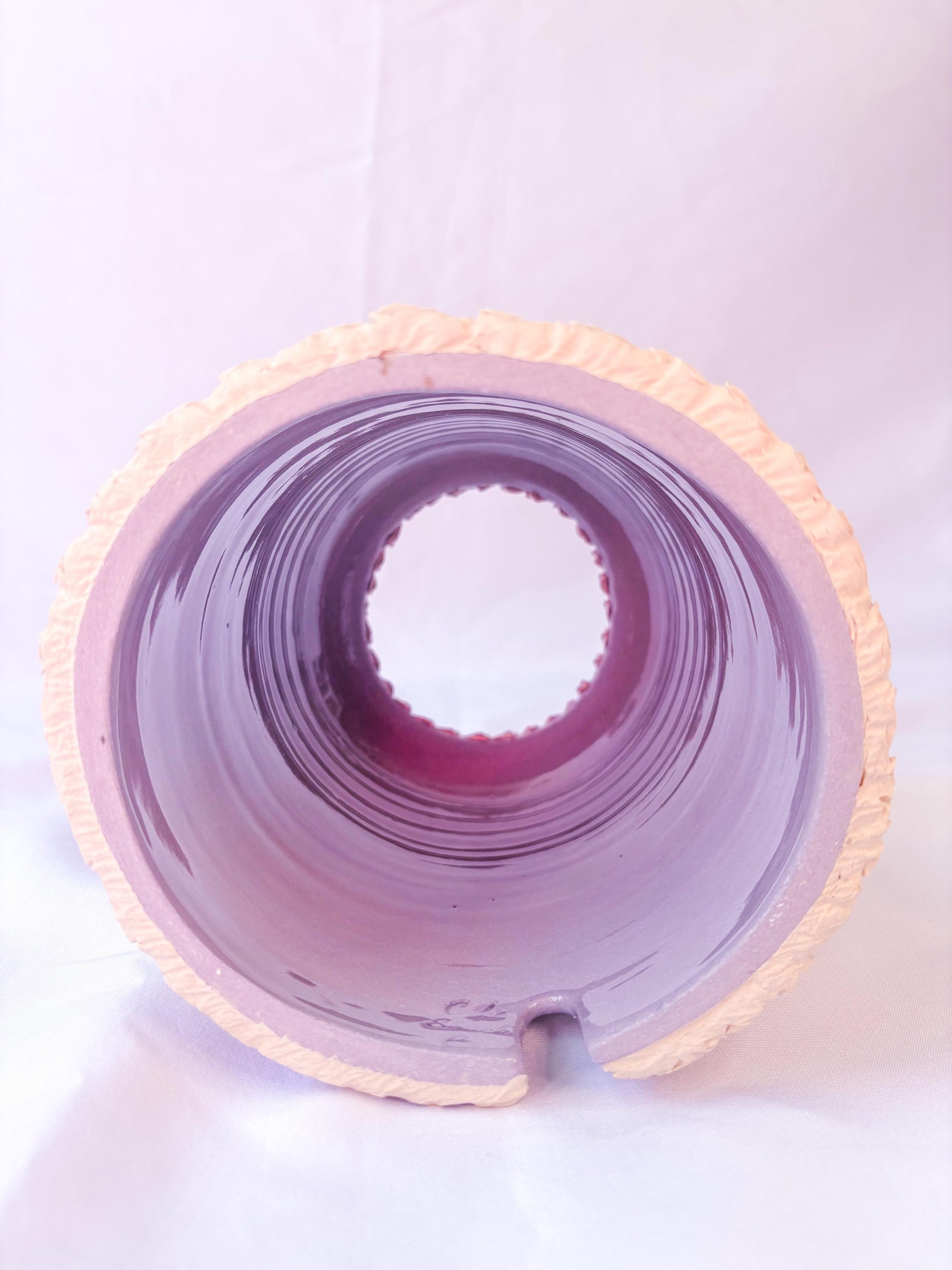 Purple and Pink Ceramic Cake Table Lamp