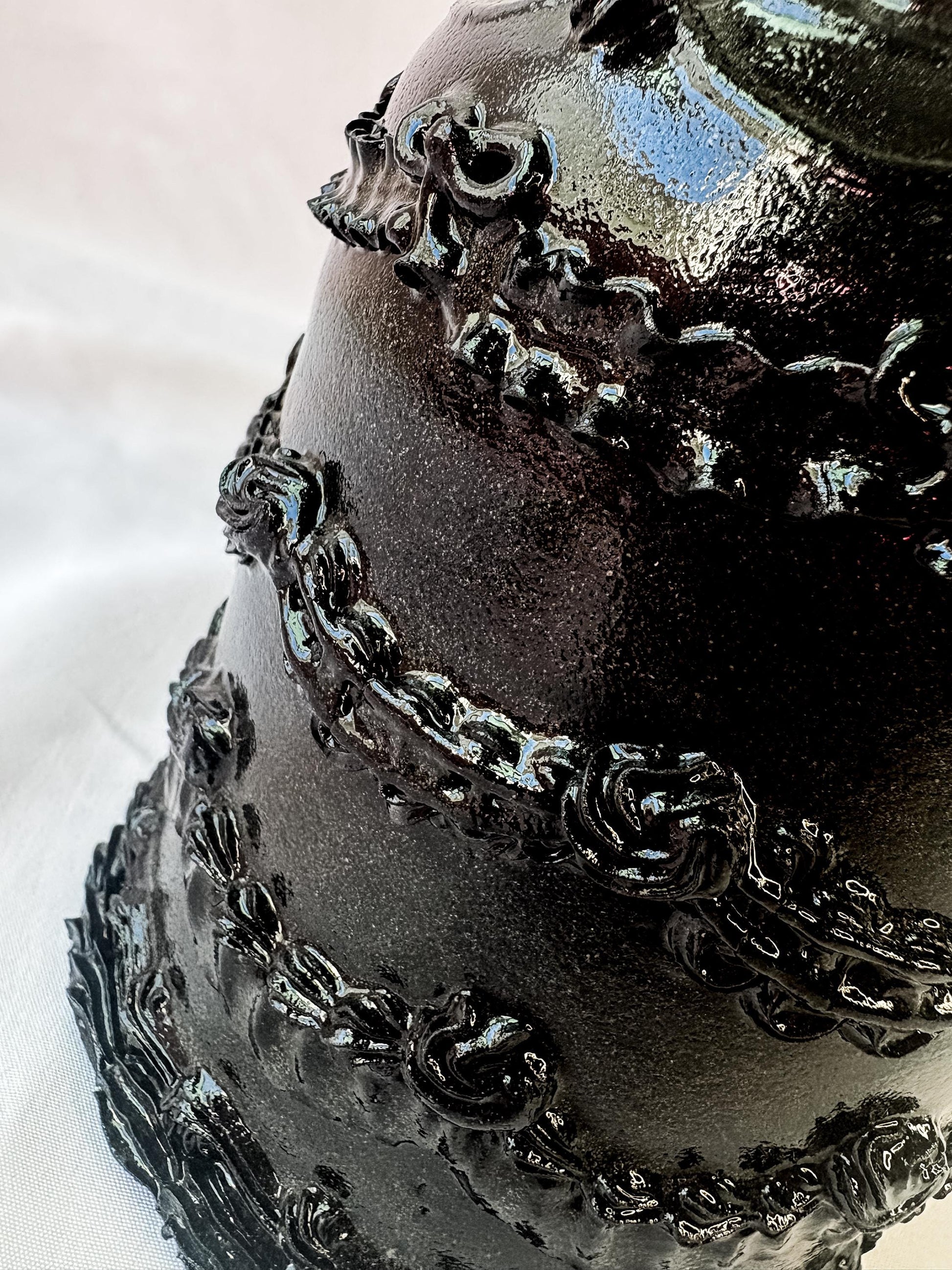 Black Ceramic Cake Table Lamp