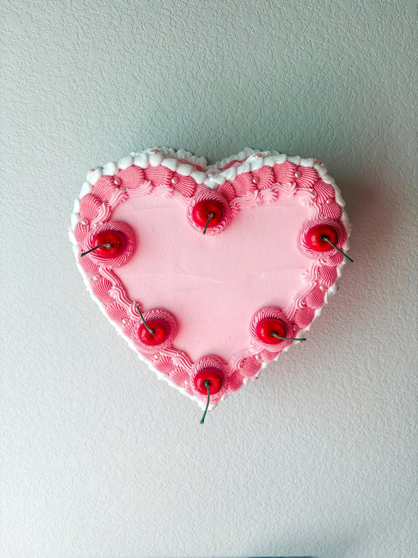 Fake Heart Cake Wall Hanging