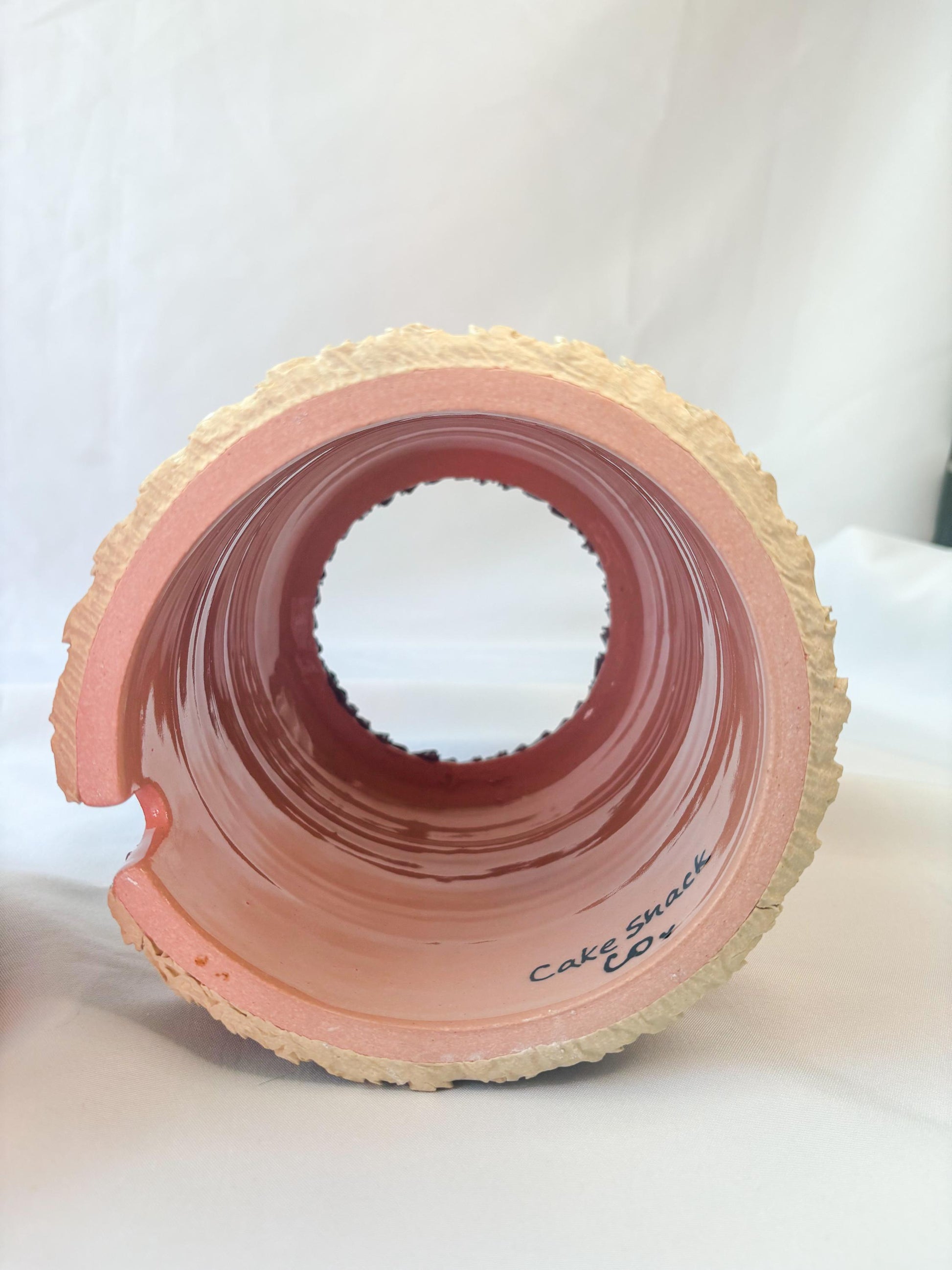 Pink and Purple Ceramic Cake Lamp
