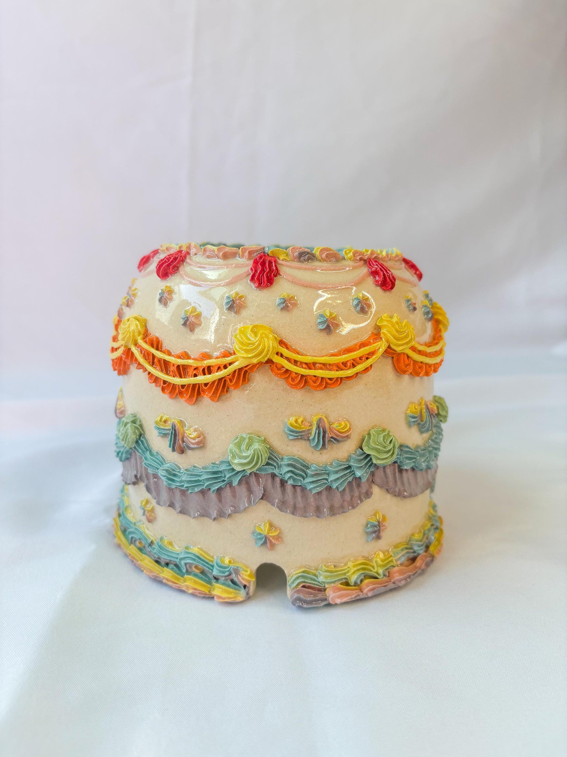 Rainbow Ceramic Cake Table Lamp
