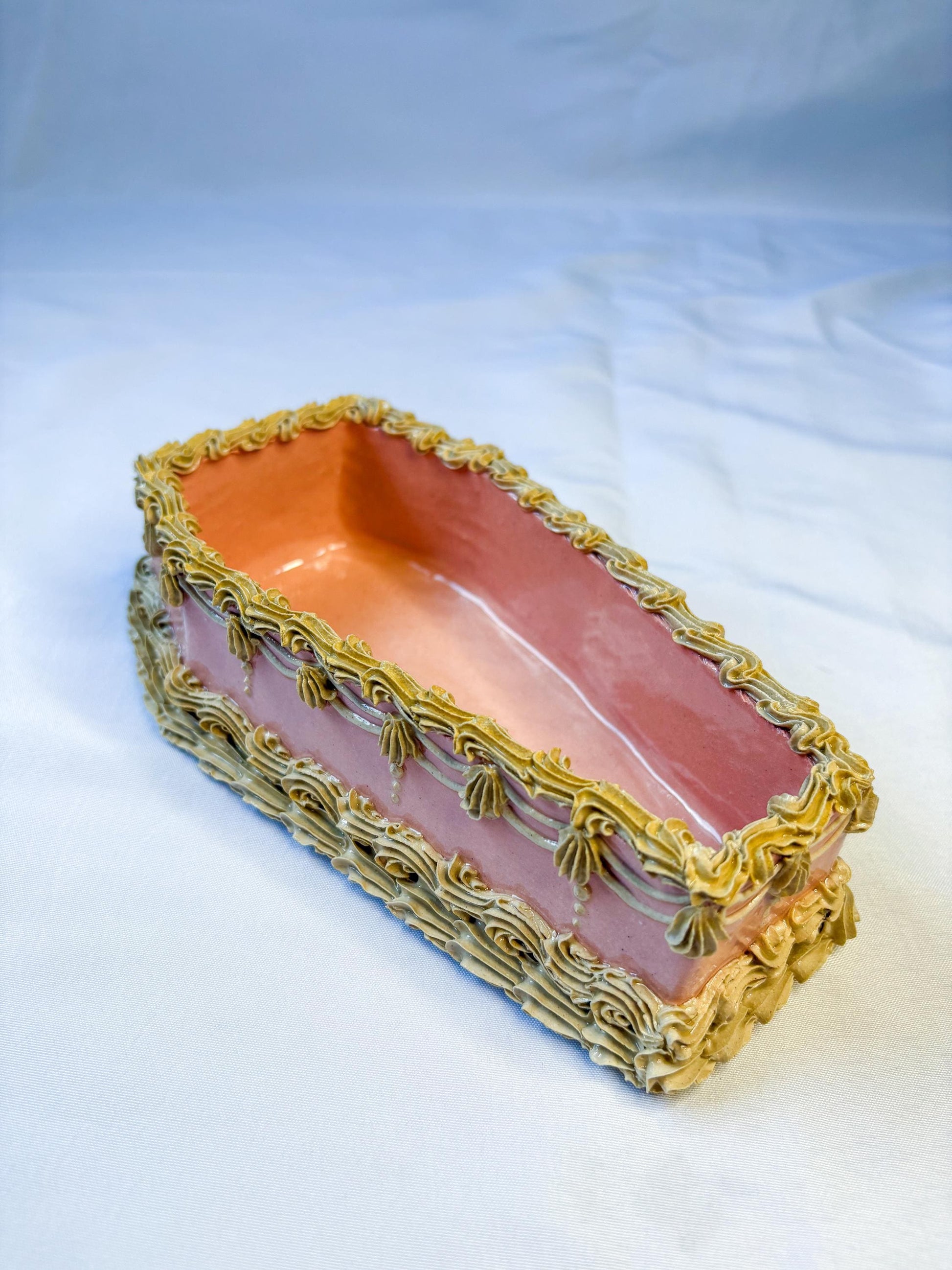 Pink Ceramic Coffin Jar