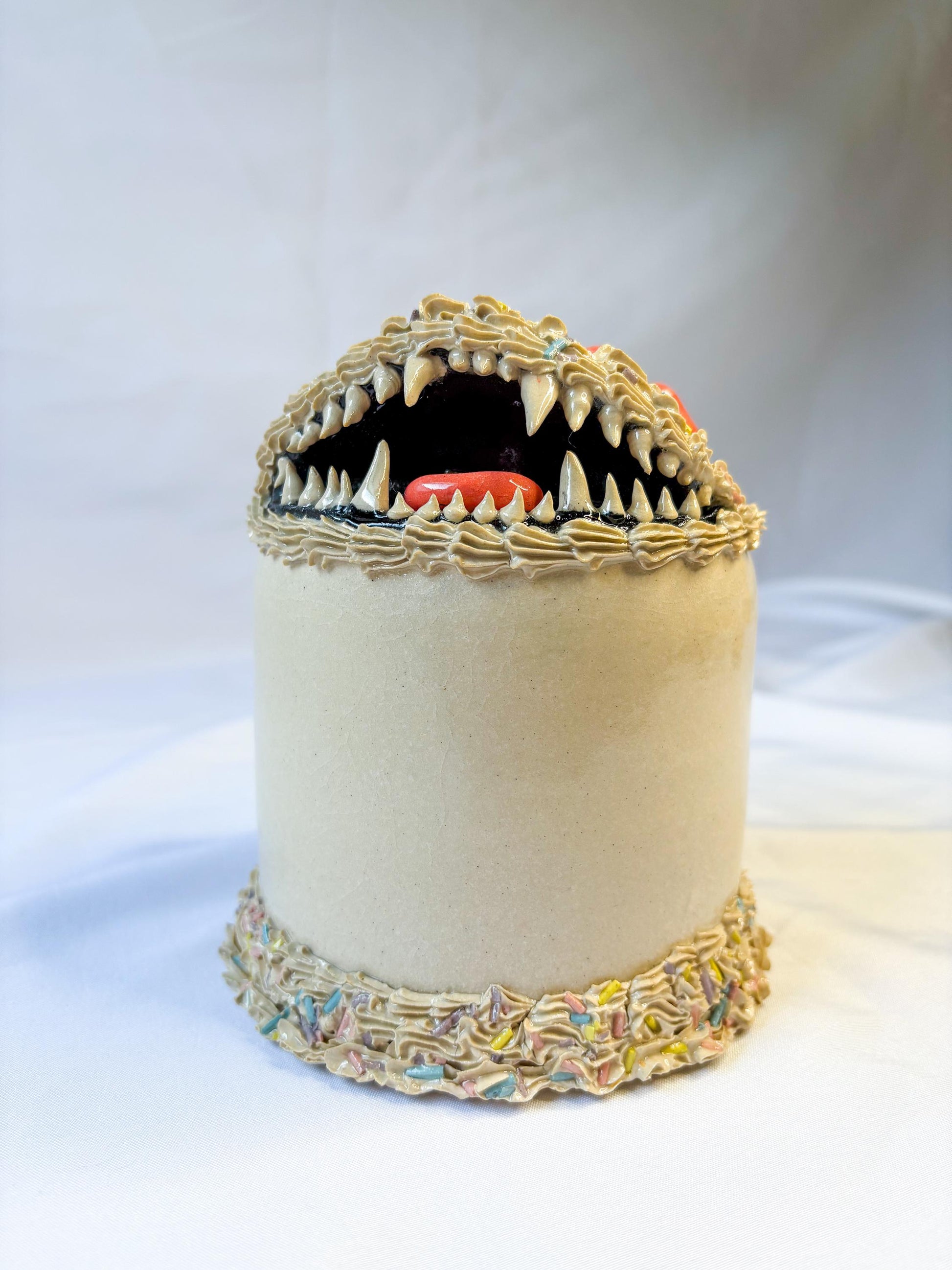 Ceramic Cake Monster Sculpture