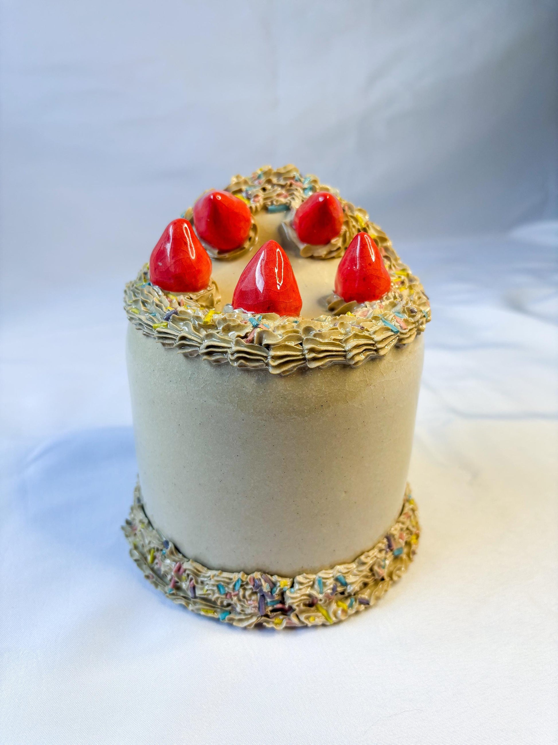 Ceramic Cake Monster Sculpture