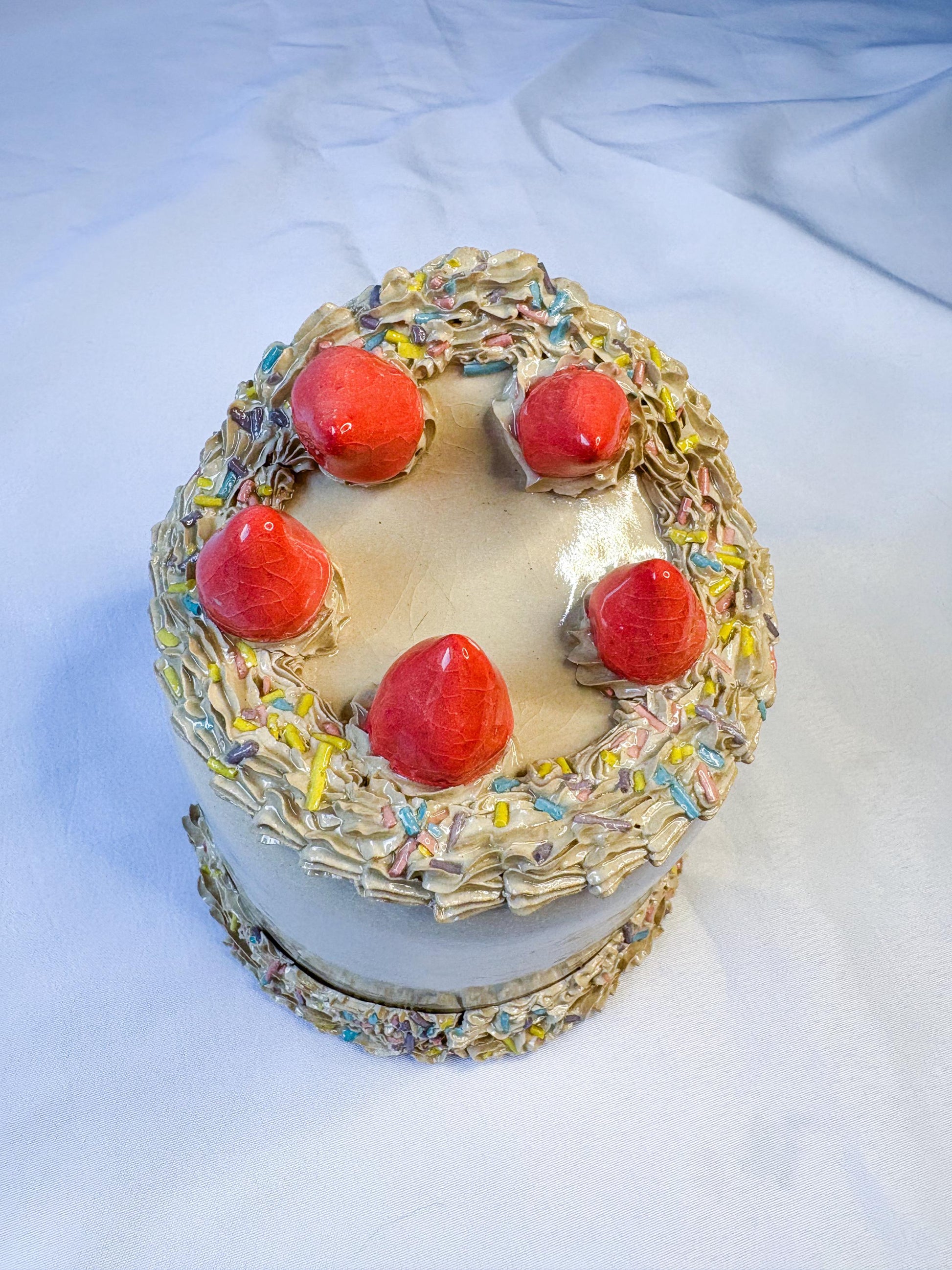 Ceramic Cake Monster Sculpture