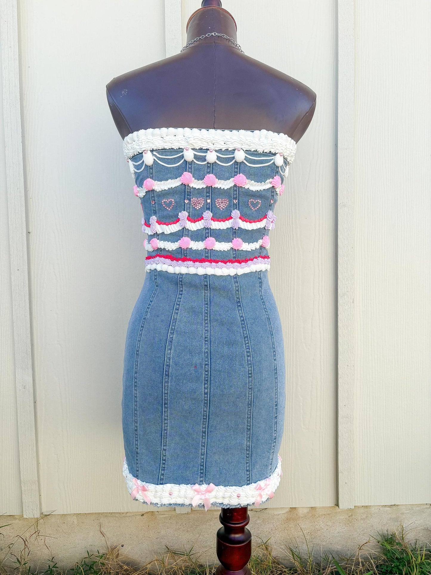Strapless Jean Cake Dress