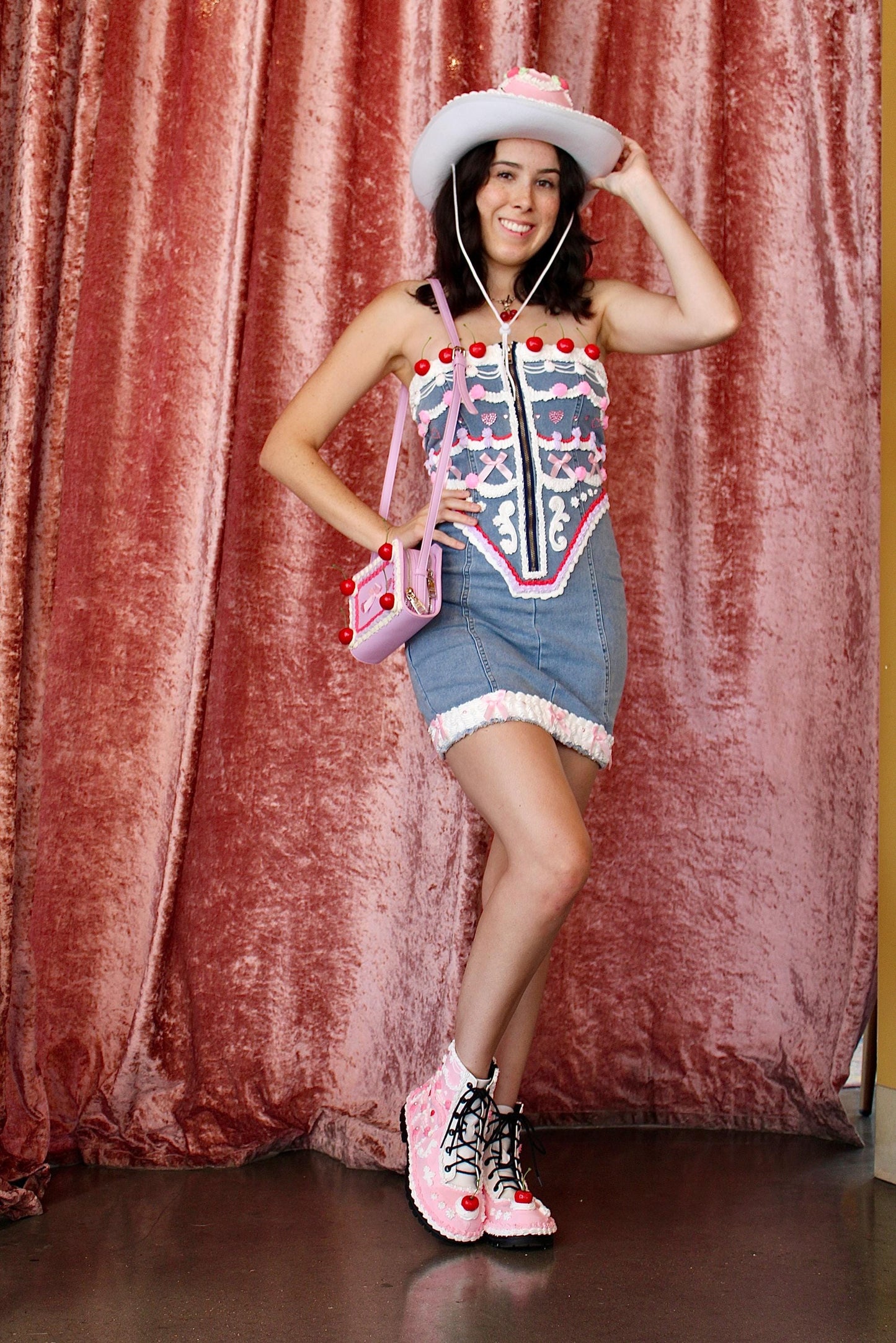 Strapless Jean Cake Dress